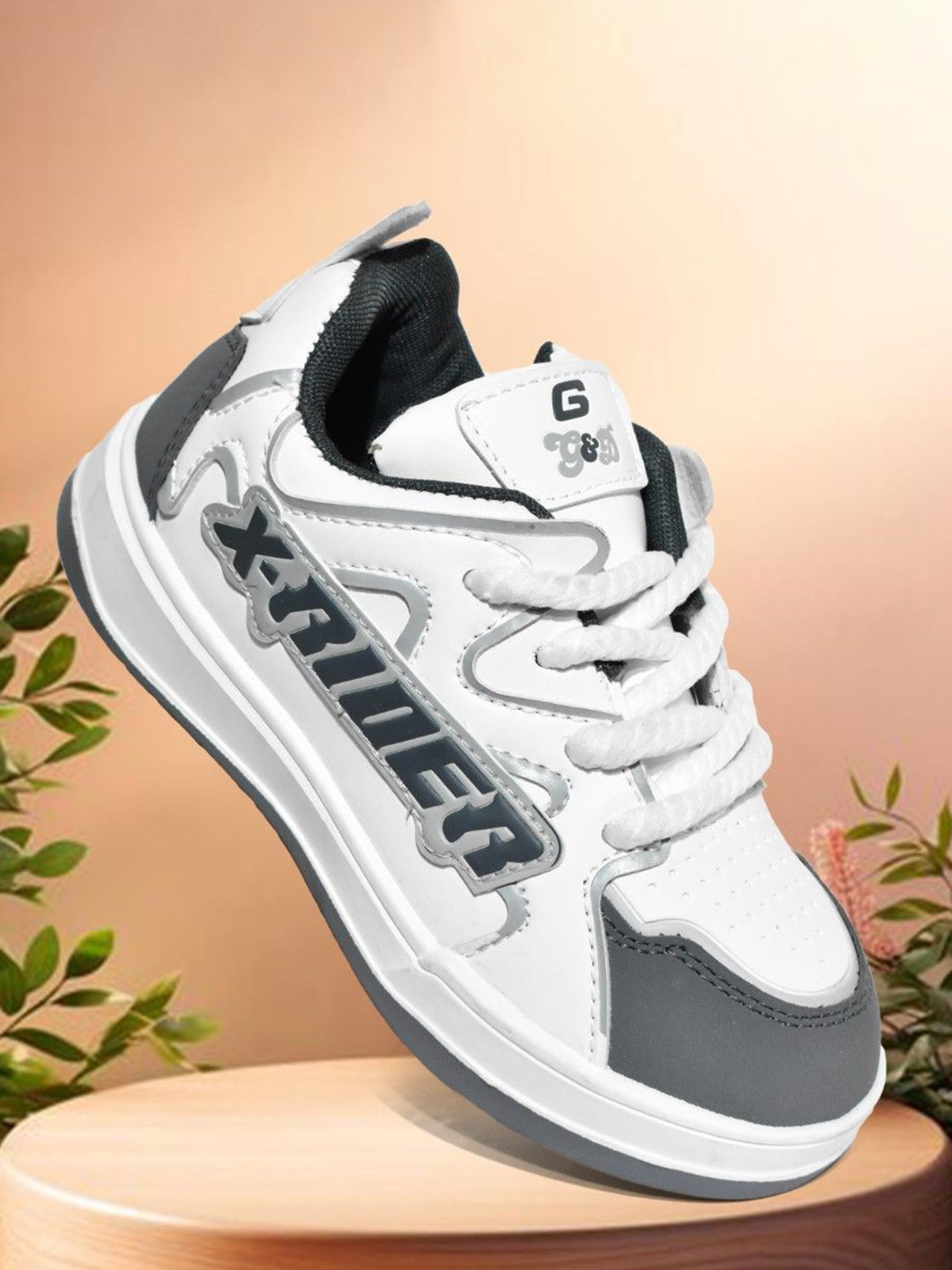 G&D Kids Comfortable Outdoor Synthetic Leather Lace-Ups Casual Sneakers