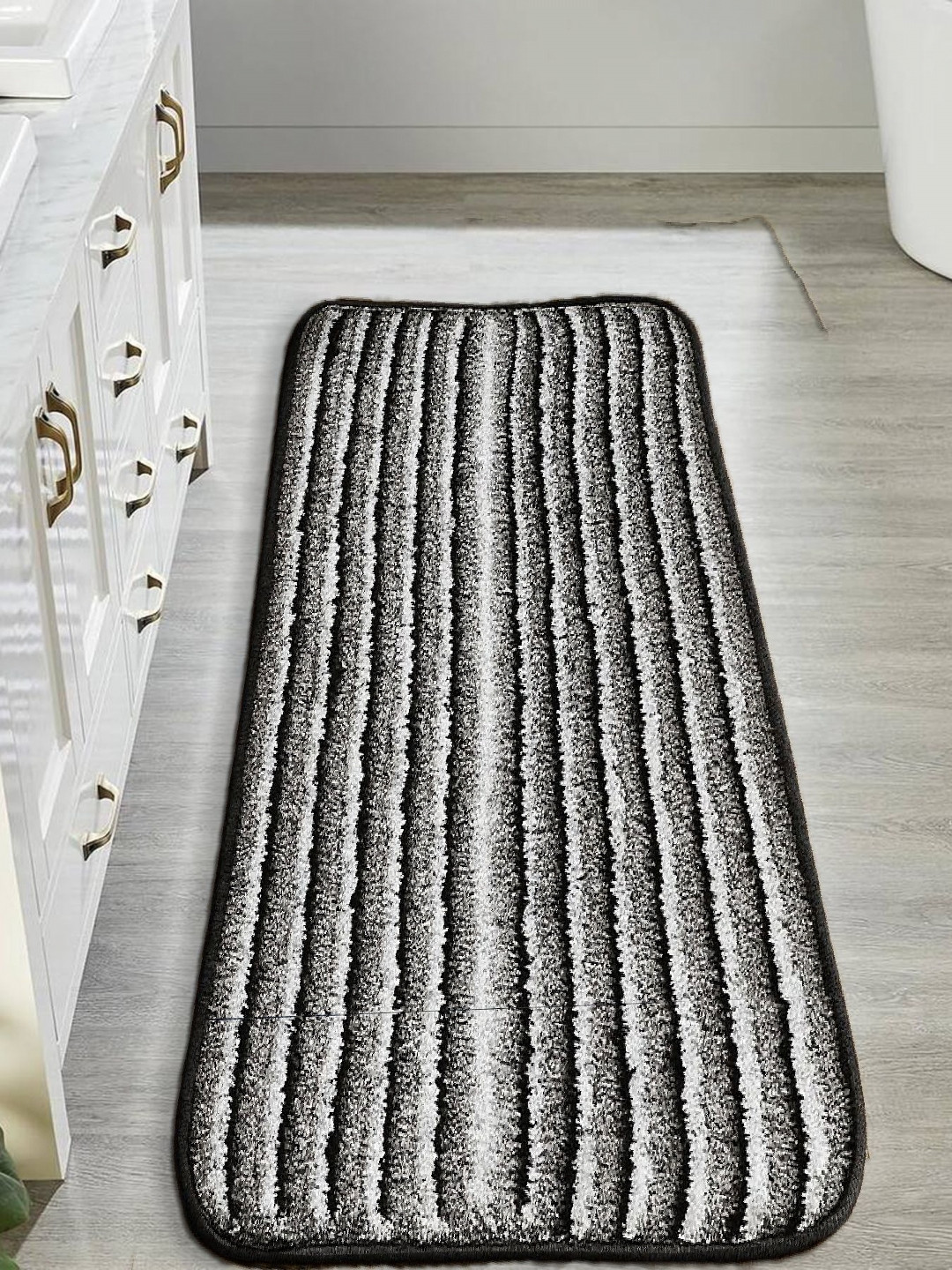 AaHo Decor Black Striped Anti-SlipDoormat