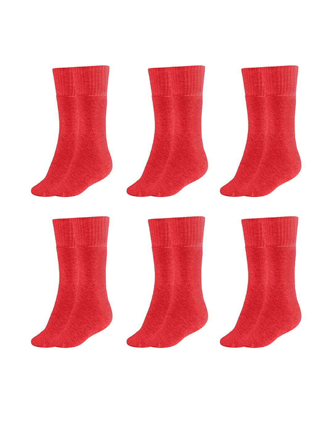 MUKHAKSH Red Cotton Socks