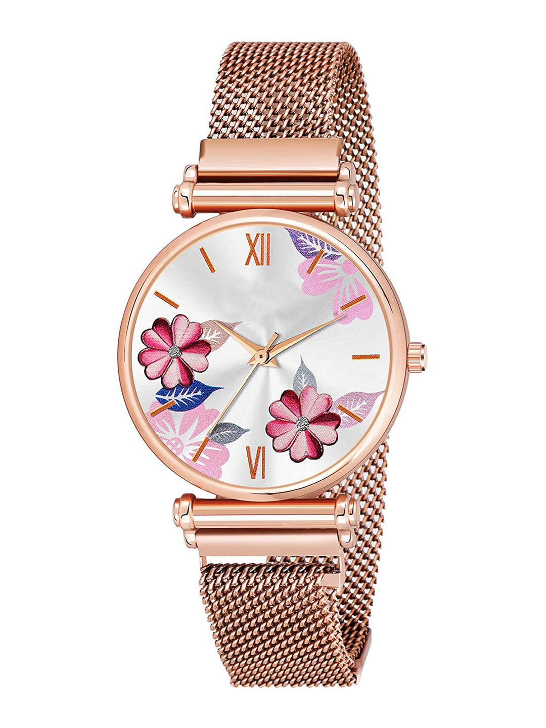 CSAMON Women Printed Dial & Bracelet Style Straps Analogue Watch C34RG PINK Fosil RG M