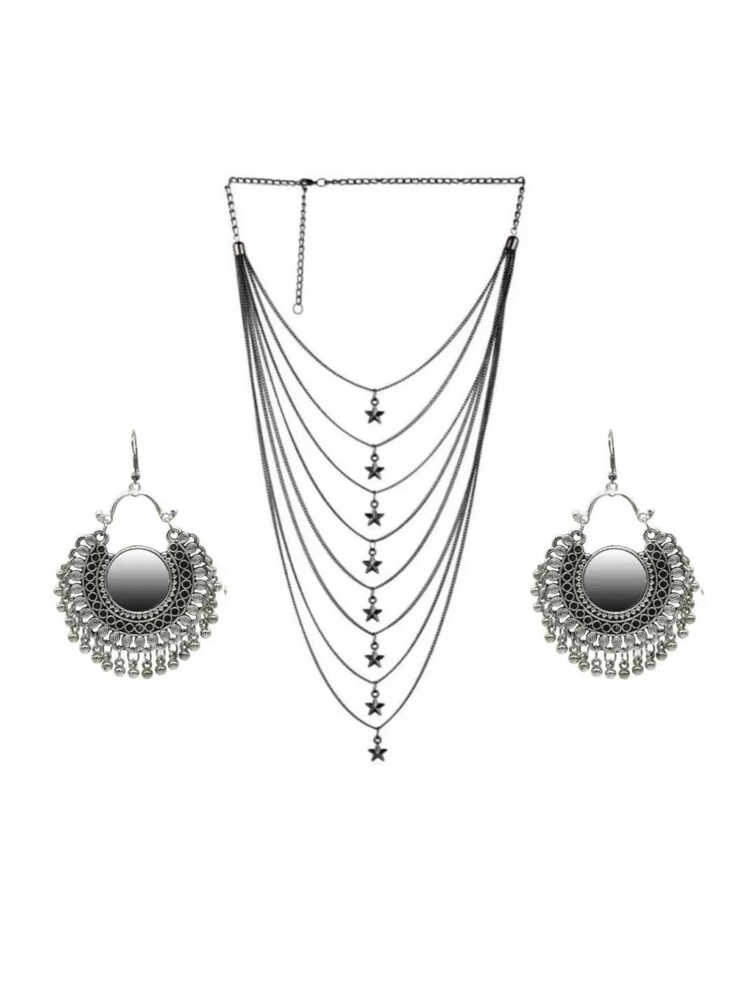 ZURIKRISHA Brass-Plated Alloy Jewellery Set