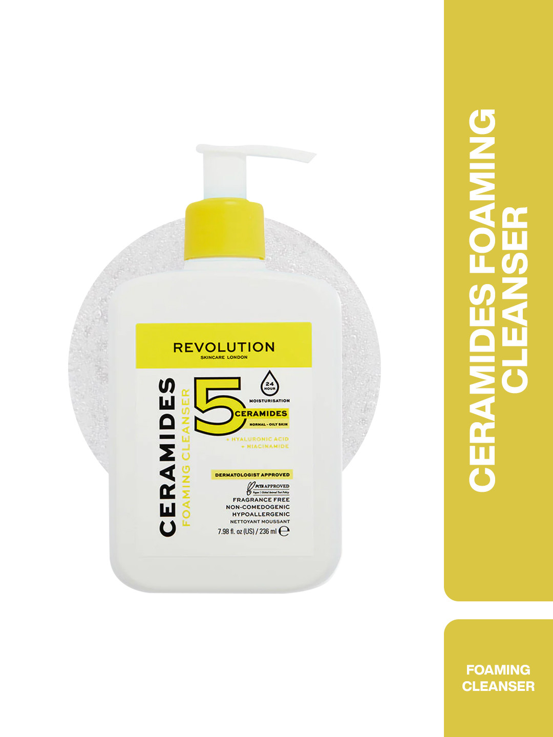 Makeup Revolution London Skincare Ceramides Foaming Cleanser with Hyaluronic Acid - 236 ml