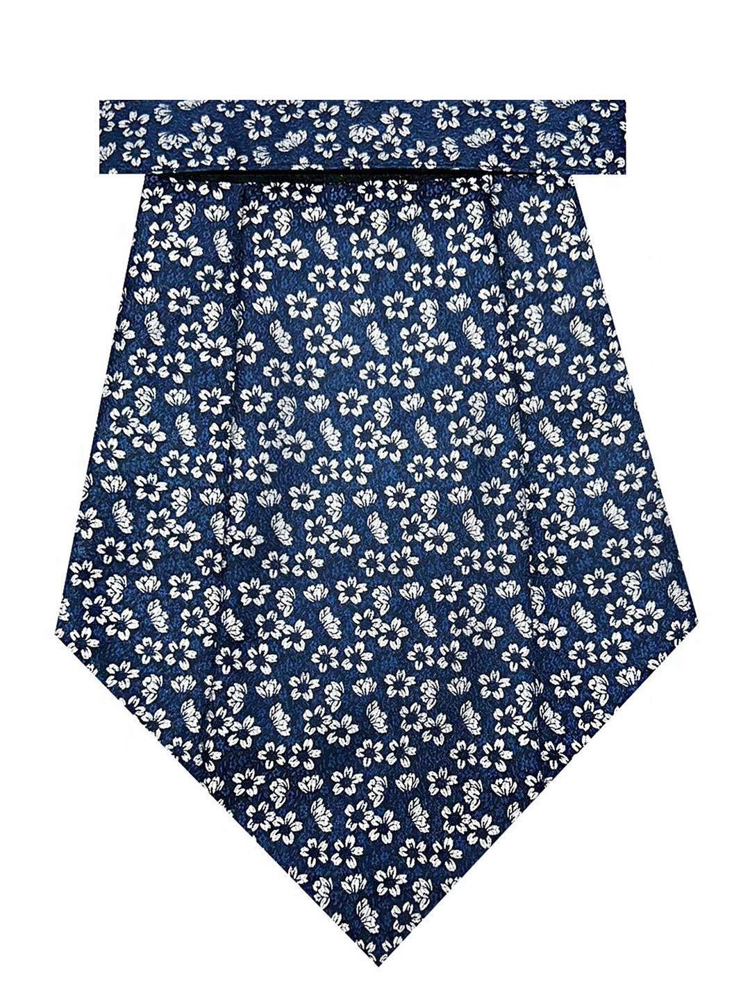 Leonardi Men's with White Floral Print Microfiber Cravat