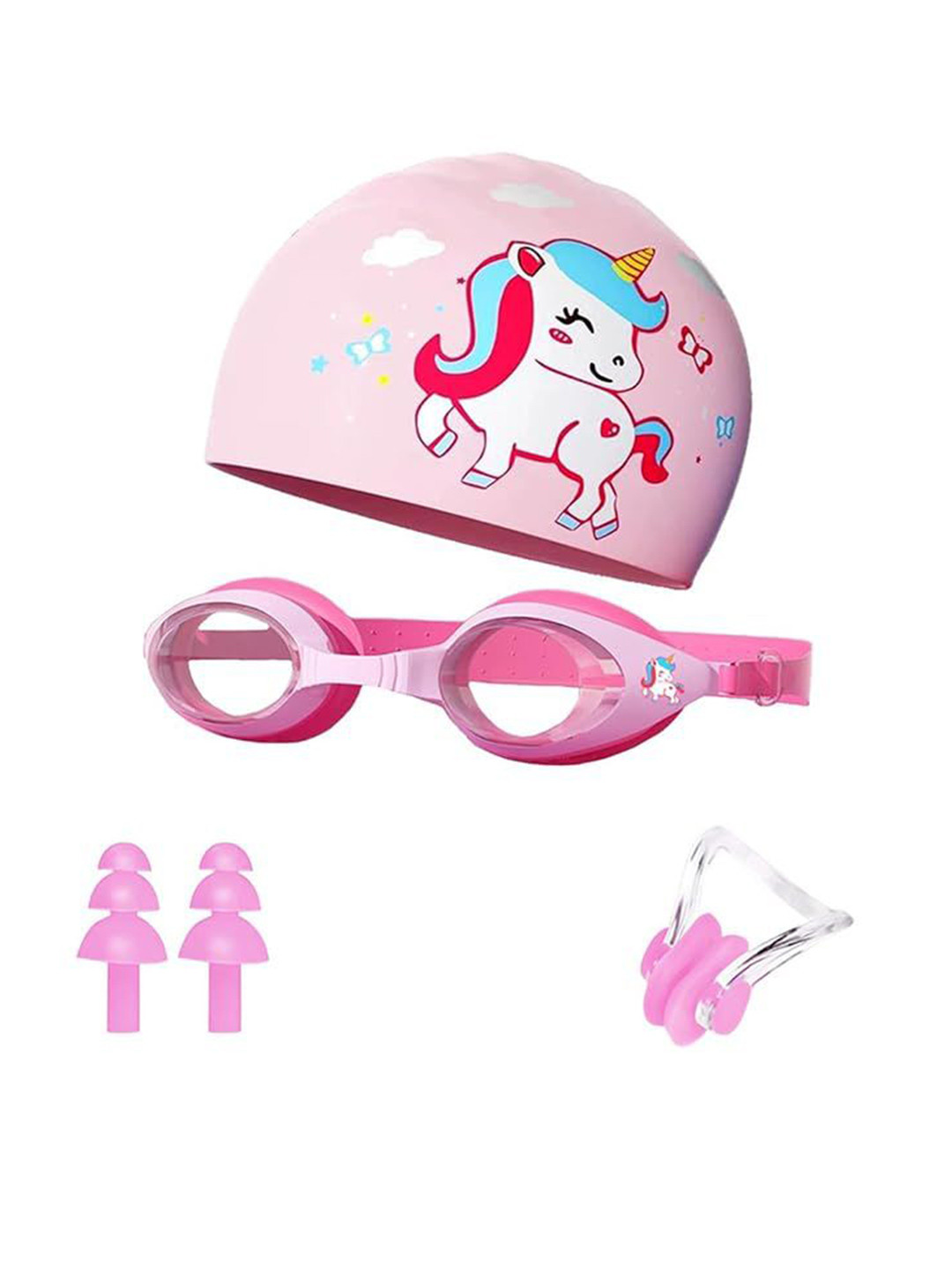 Gustave Unicorn Kids Waterproof Silicone Goggles Cap Swimming Set