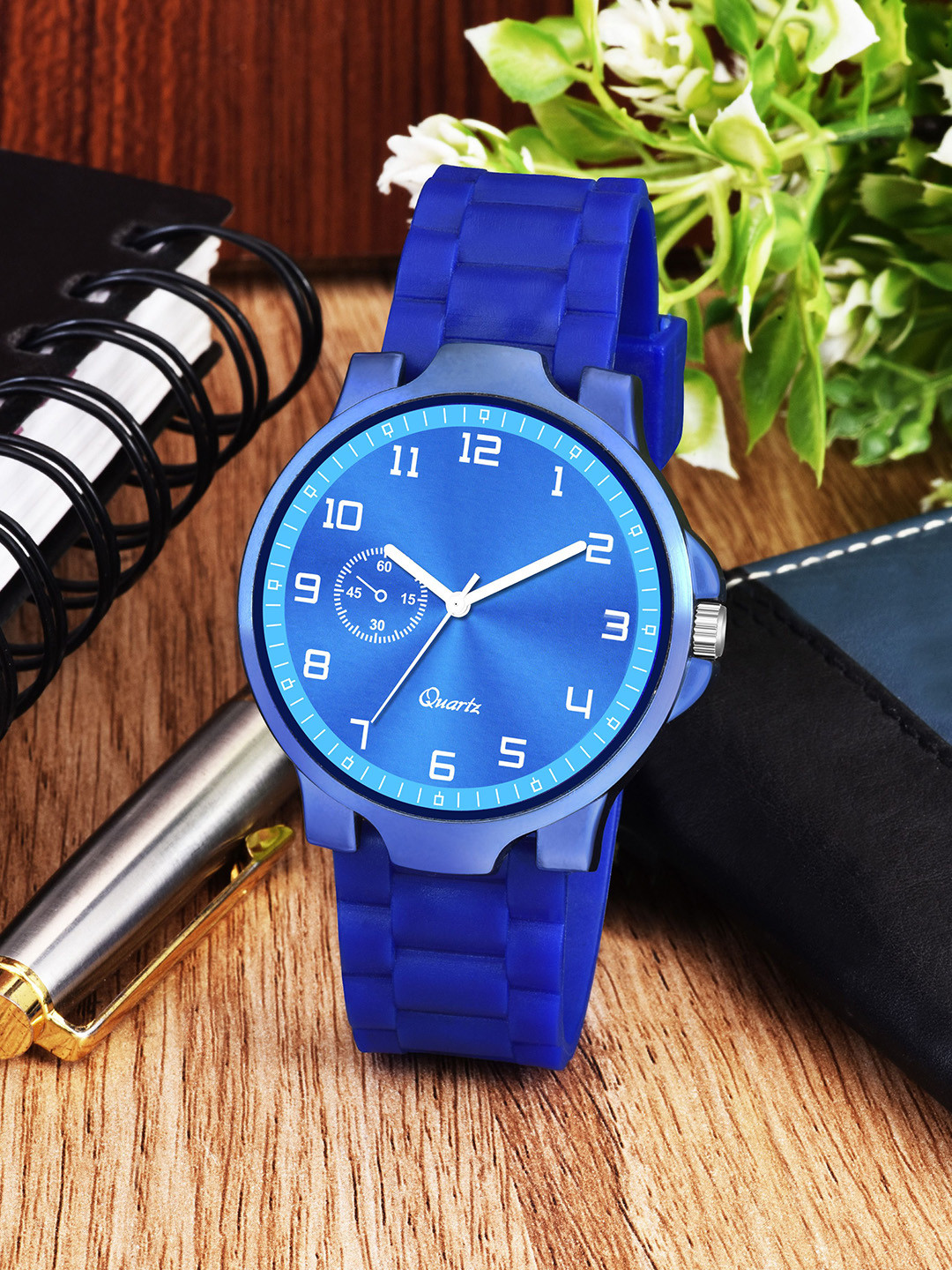 CSAMON Men Dial & Straps Analogue Watch 3Kan 1001BLU New PU