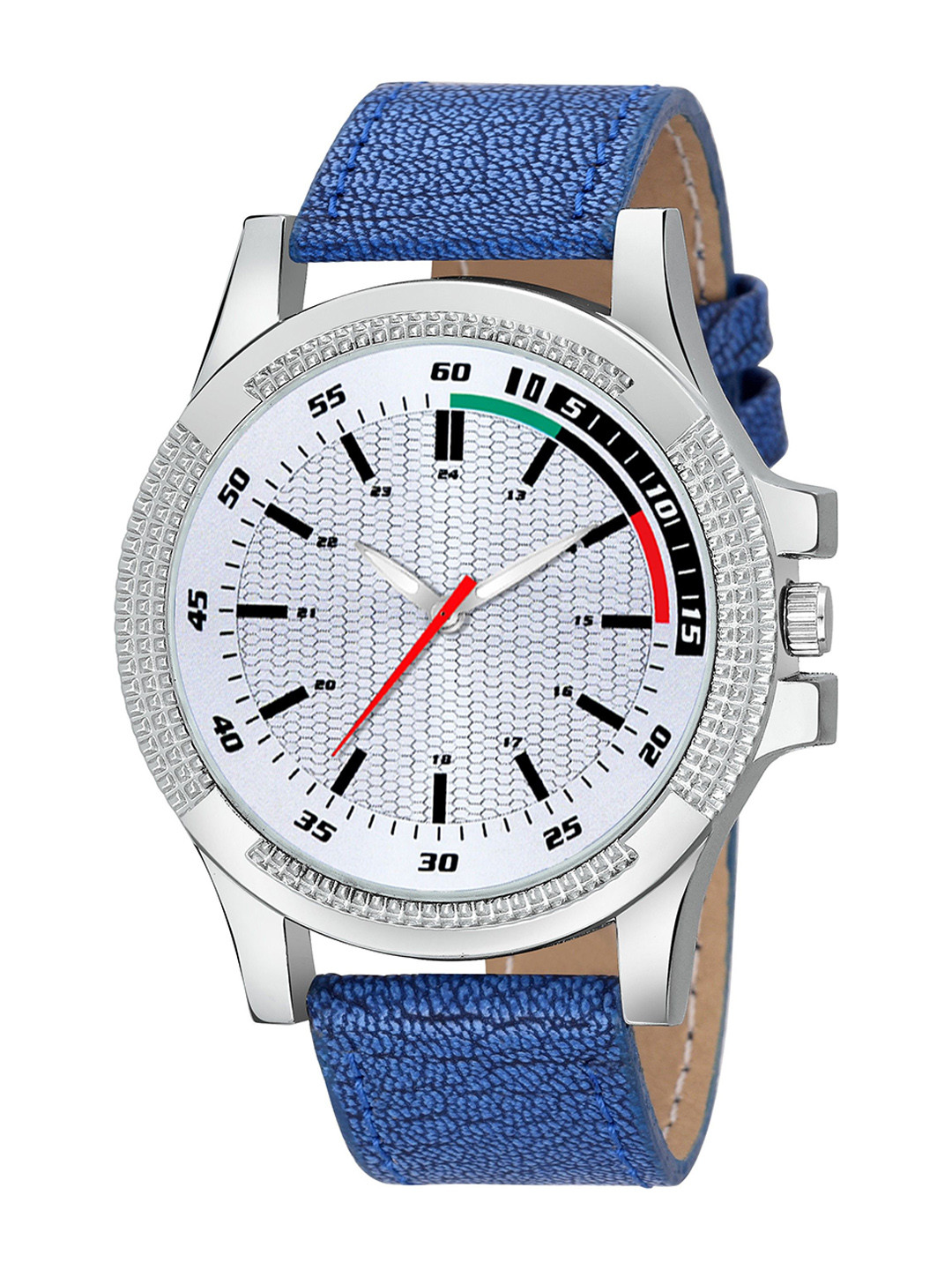 CSAMON Men Embellished Dial & Leather Bracelet Style Straps Analogue Watch SW_08_white Dial