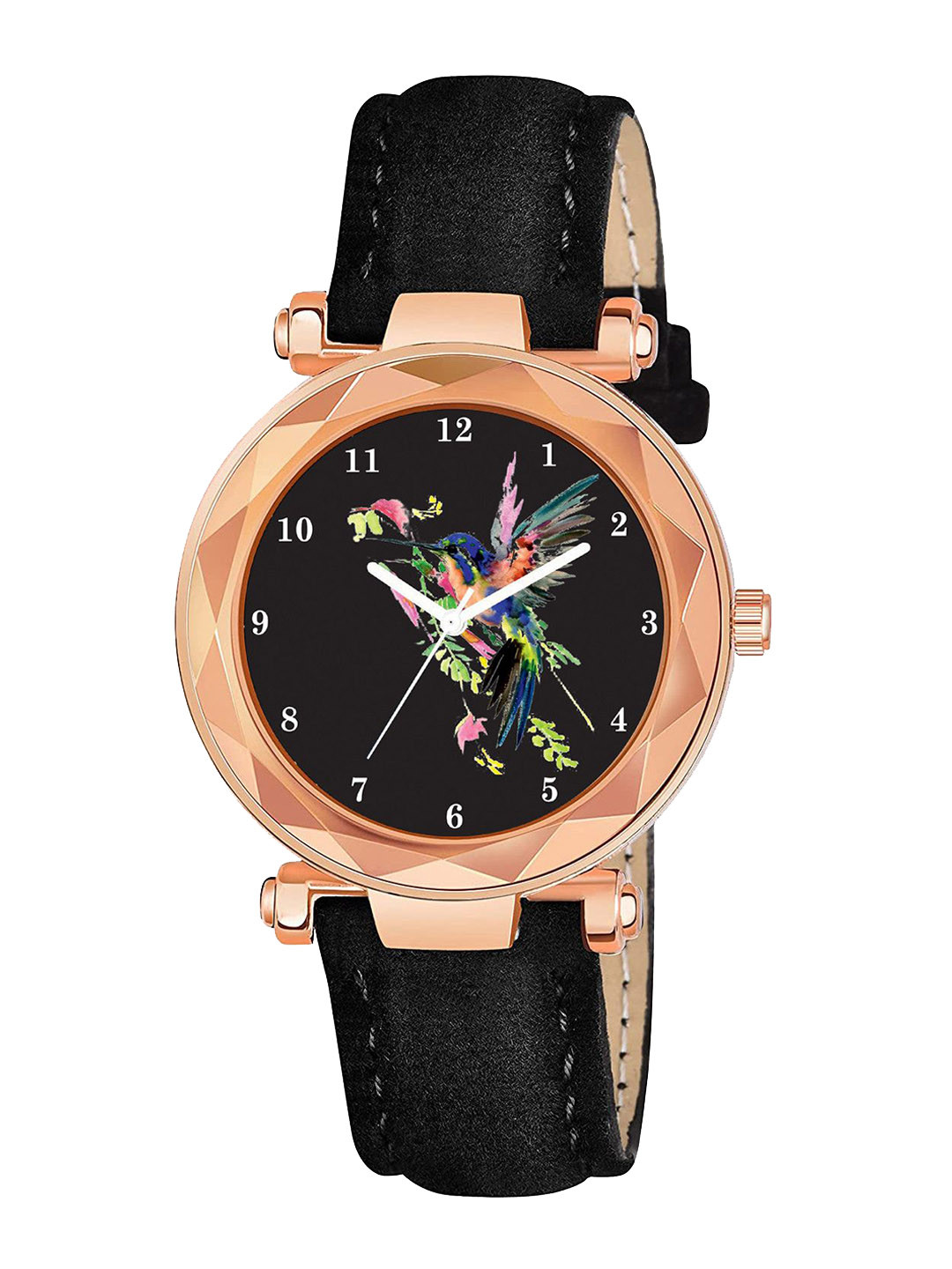 CSAMON Women Printed Dial & Straps Analogue Watch GR379RG Chakali BLK Vel L