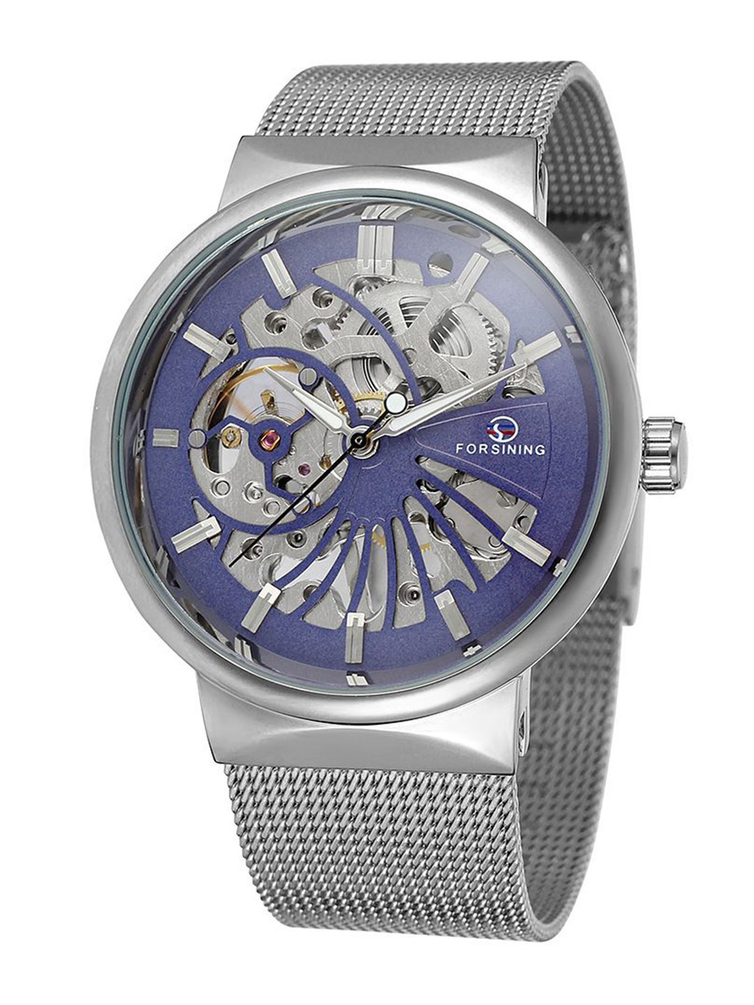 FORSINING Men Luxury Skeleton Mechanical Watch Thin Case Design Waterproof Fashion Watch