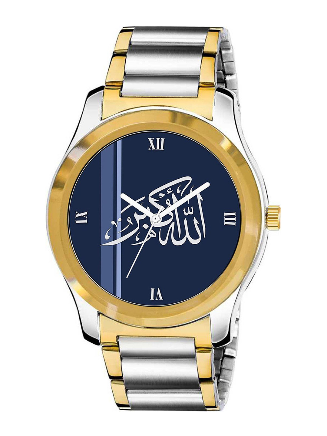 CSAMON Men Embellished Dial & Stainless Steel Watch GPChain Islamic ROM06 CD