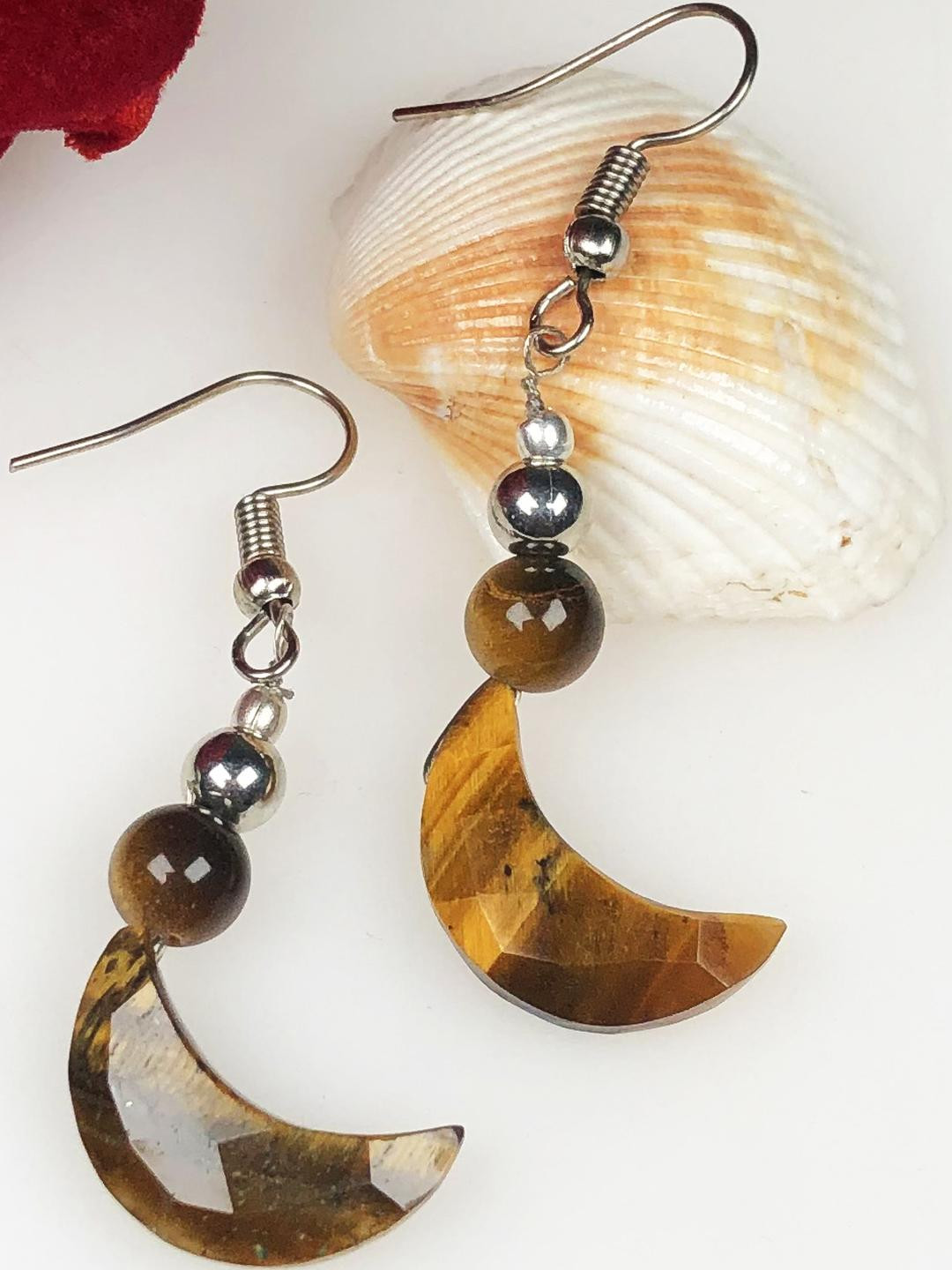 Zhupuk Moon Shaped Drop Earrings