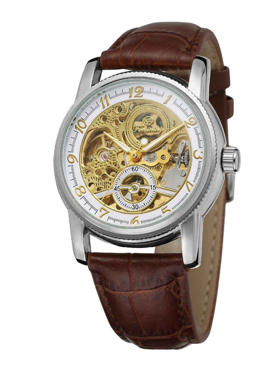 FORSINING Men Skeleton Mechanical Watch Automatic Business Casual Fashion Wristwatch