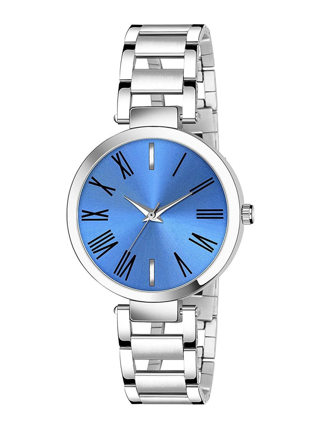 CSAMON Women Stainless Steel Bracelet Style Straps Analogue Watch Blue Dial taitan Chain