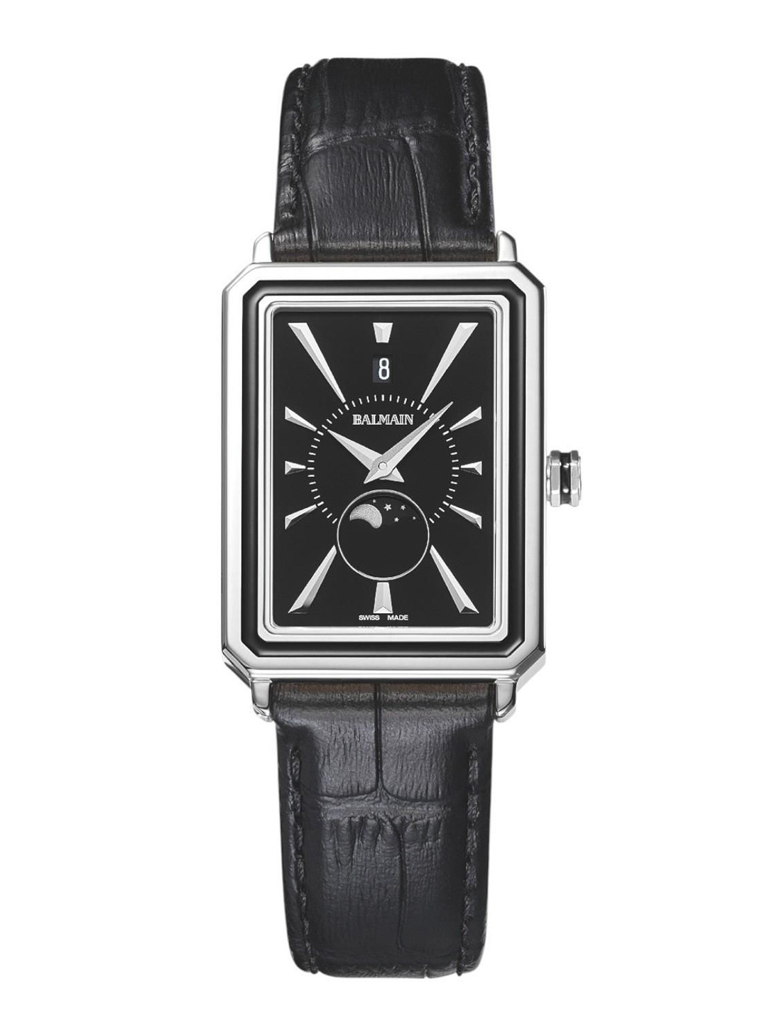 Balmain Moonphase Women Rectangular Dial & Leather Straps Analogue Watch B44113265