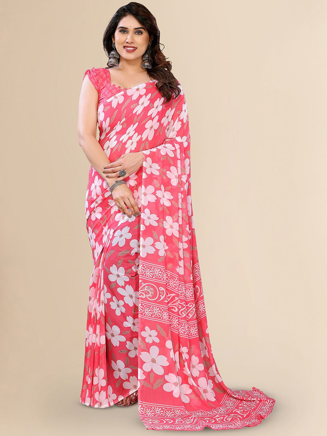 Moda Rapido Floral Printed Designer Saree
