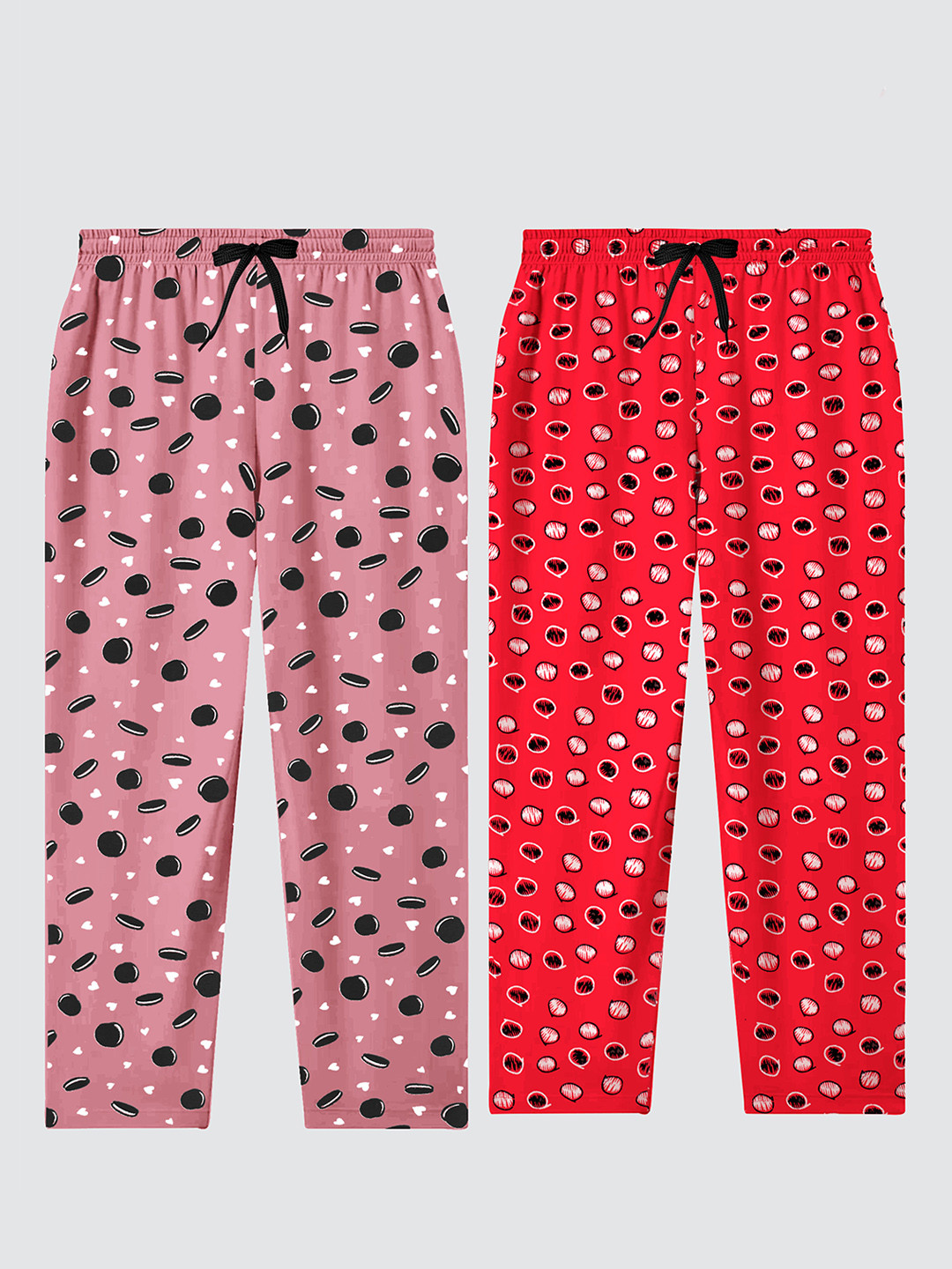 Tee Weavers Girls Pack Of 2 Printed Cotton Lounge Pants