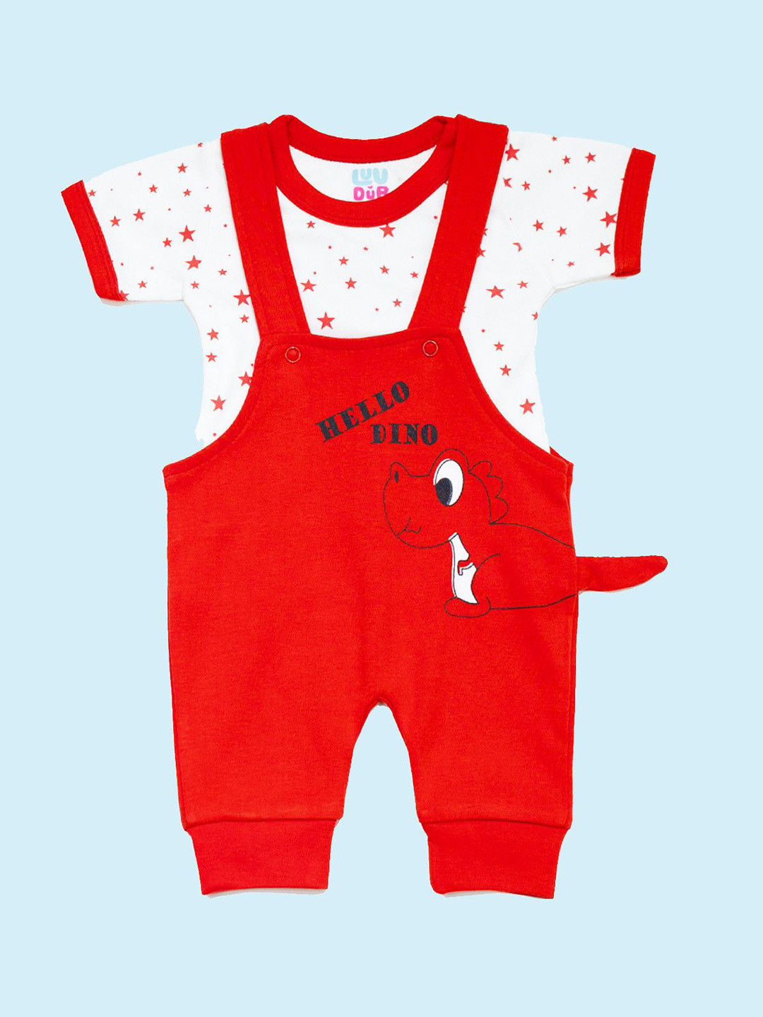 LUV-DUB Infant Animal Printed  Dungaree With T-Shirt
