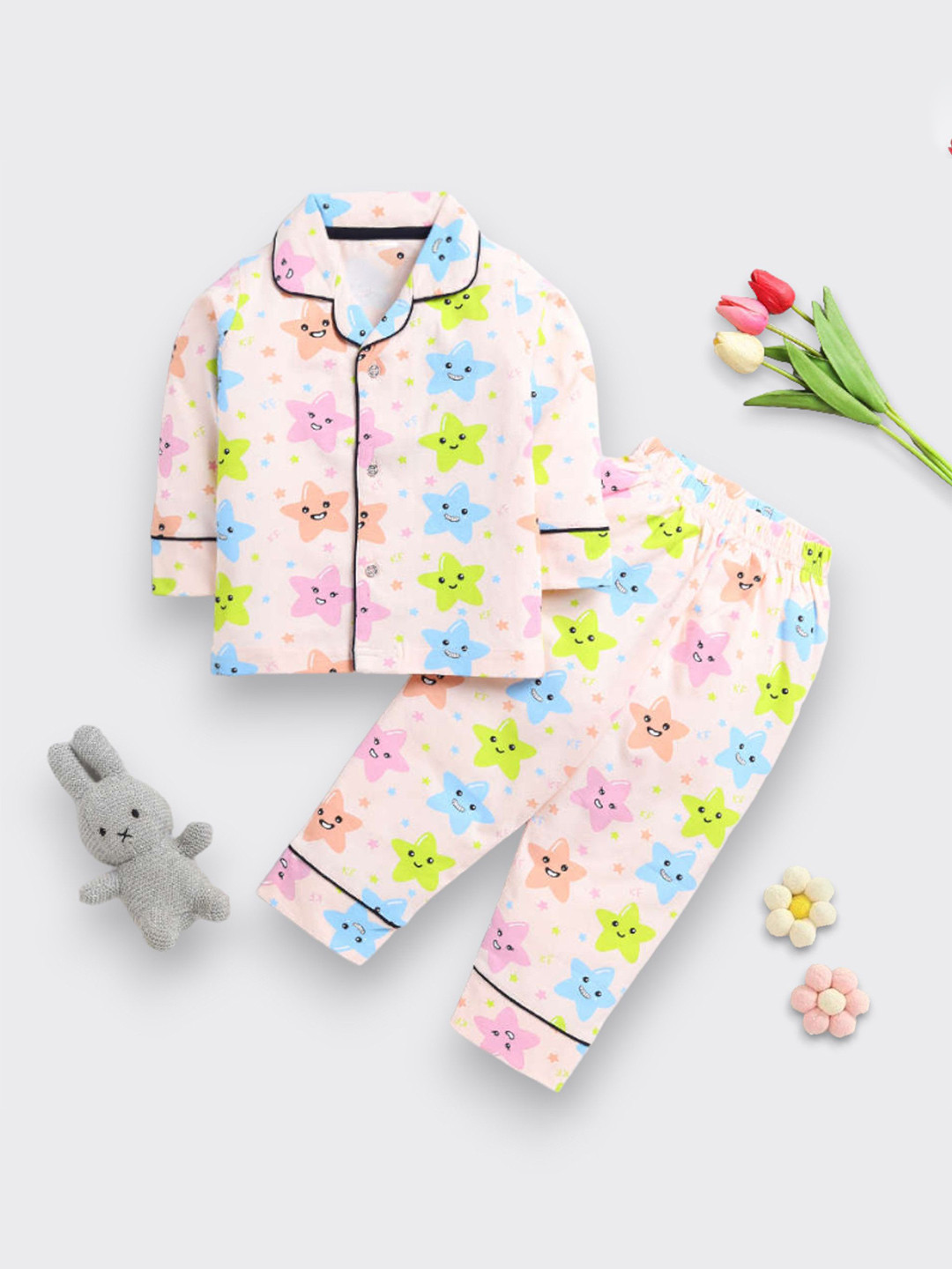 WINSWORLD ENTERPRISE Kids Conversational Printed Shirt With Pyjama Night Suit