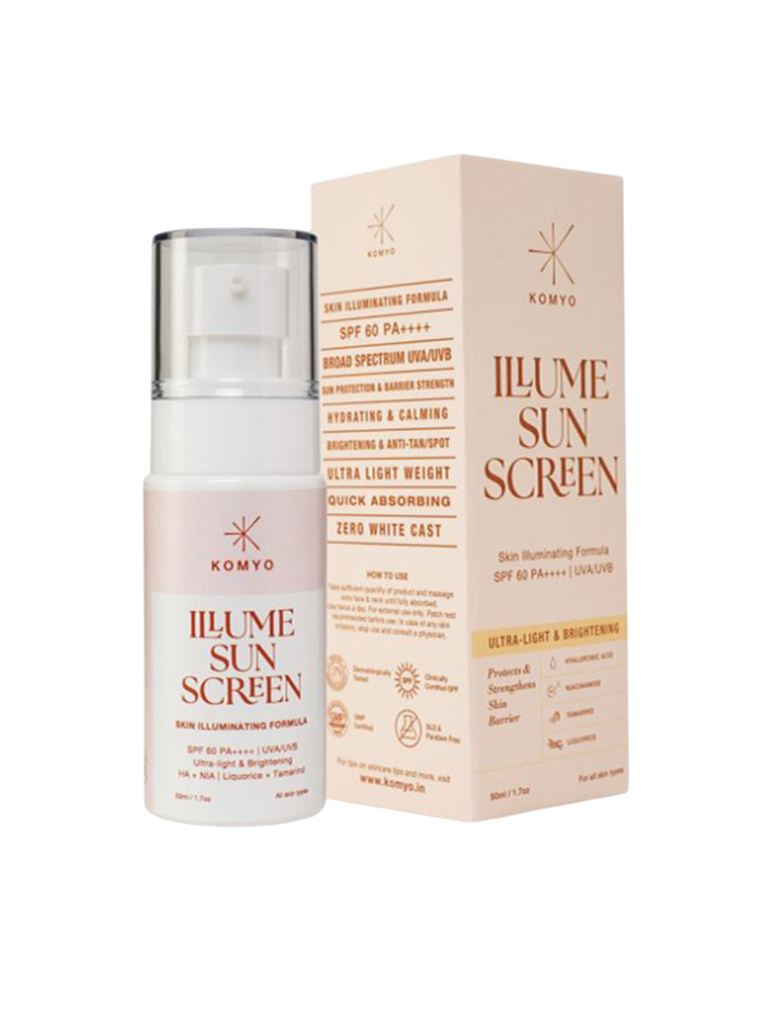 Komyo Illume Sunscreen SPF 60 PA++++ - 50 ml