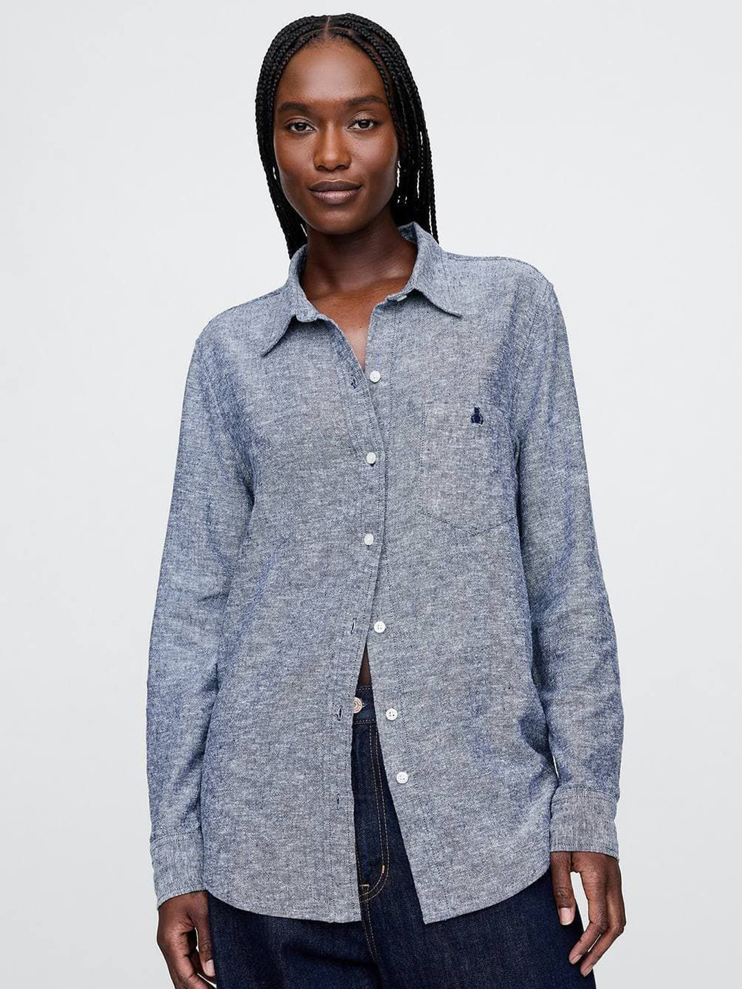 GAP Brannan Bear Relaxed Fit Shirt with Patch Pocket
