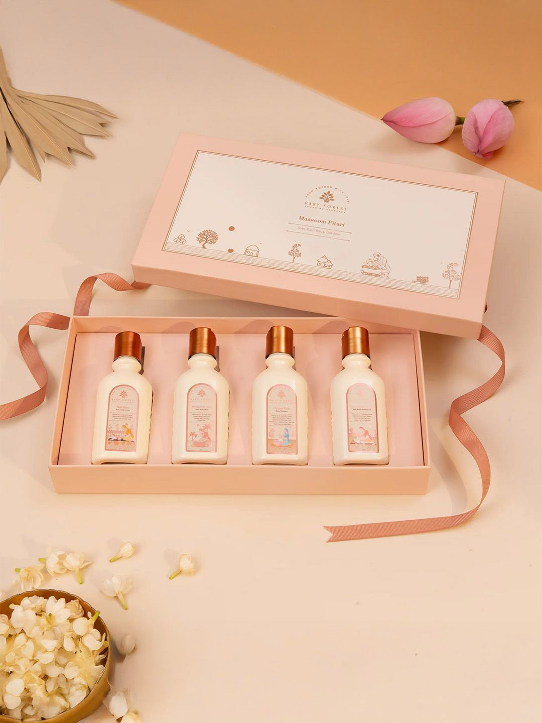 Baby Forest Set Of 4 Maasoom Pitari Baby Body Wash, Shampoo, Body Lotion & Massage Oil