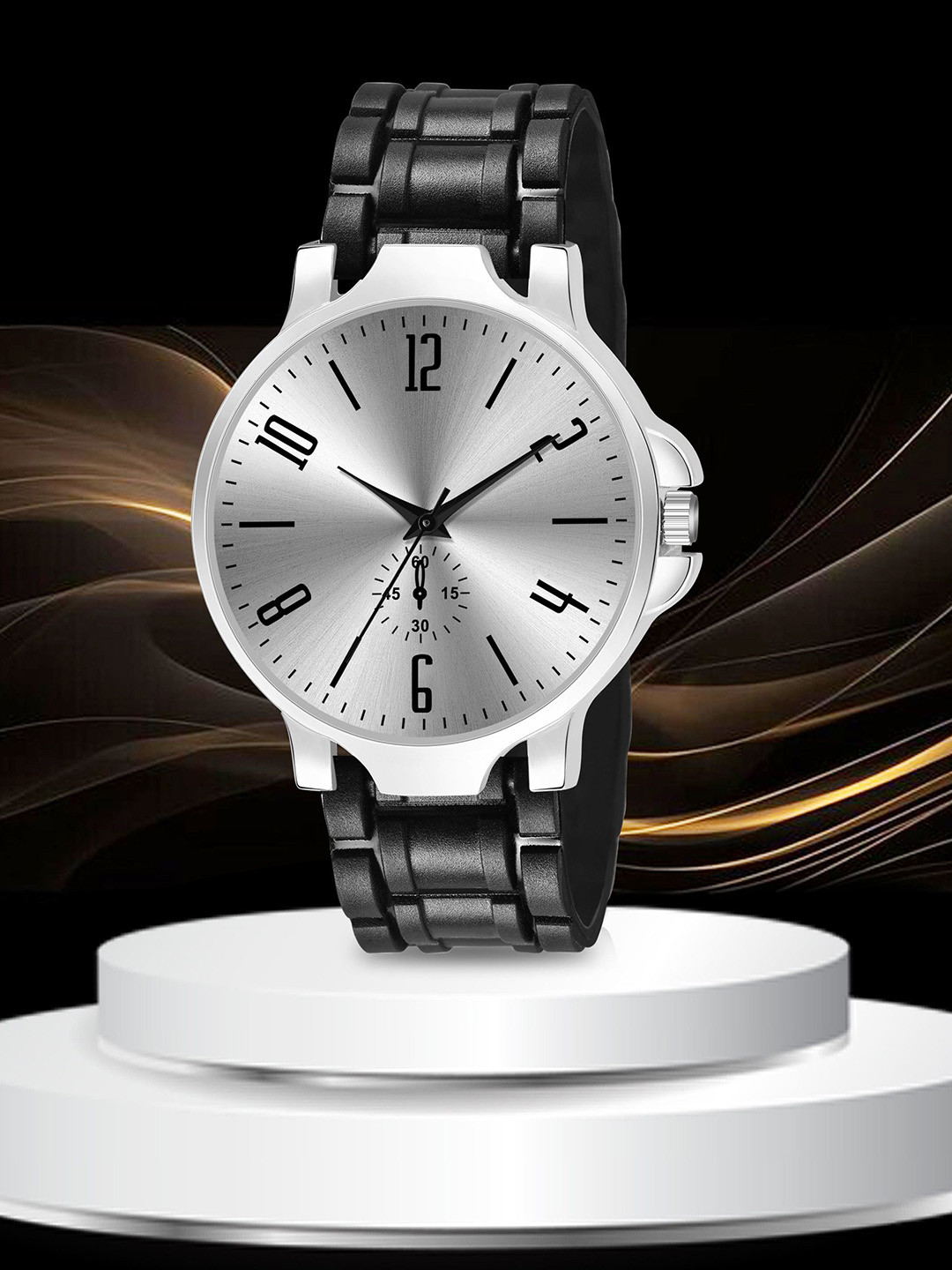 CSAMON Men Dial & Bracelet Style Straps Analogue Watch 3KAN SLVM2 D 801BLK