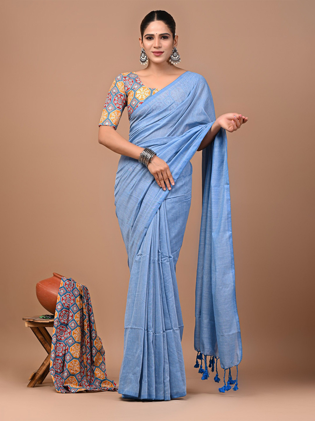 PALLO LATKE Khadi Cotton Saree