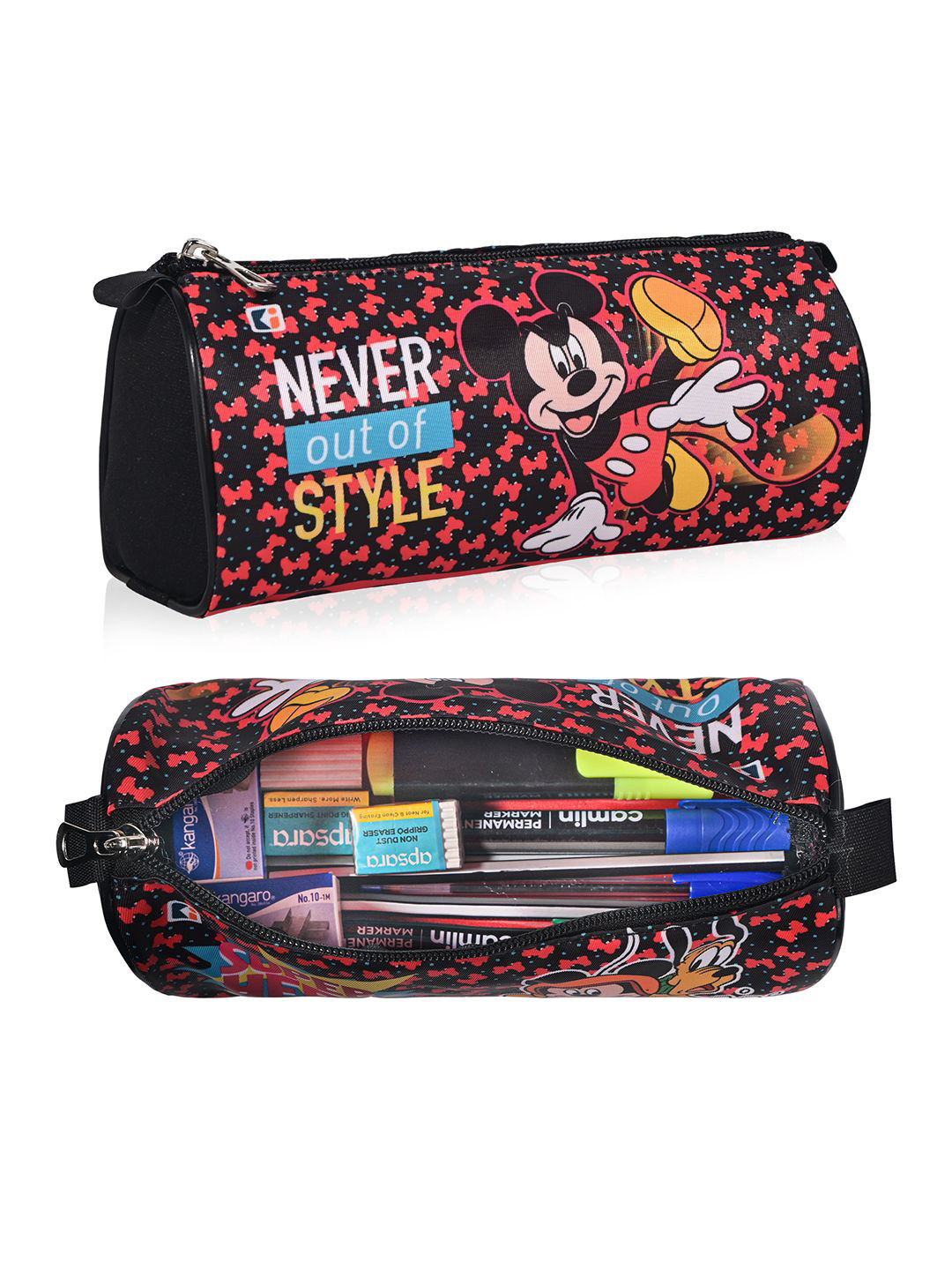 Kuber Industries Kids Set Of 2 Disney Mickey Mouse Printed Multipurpose Pencil Pouchs