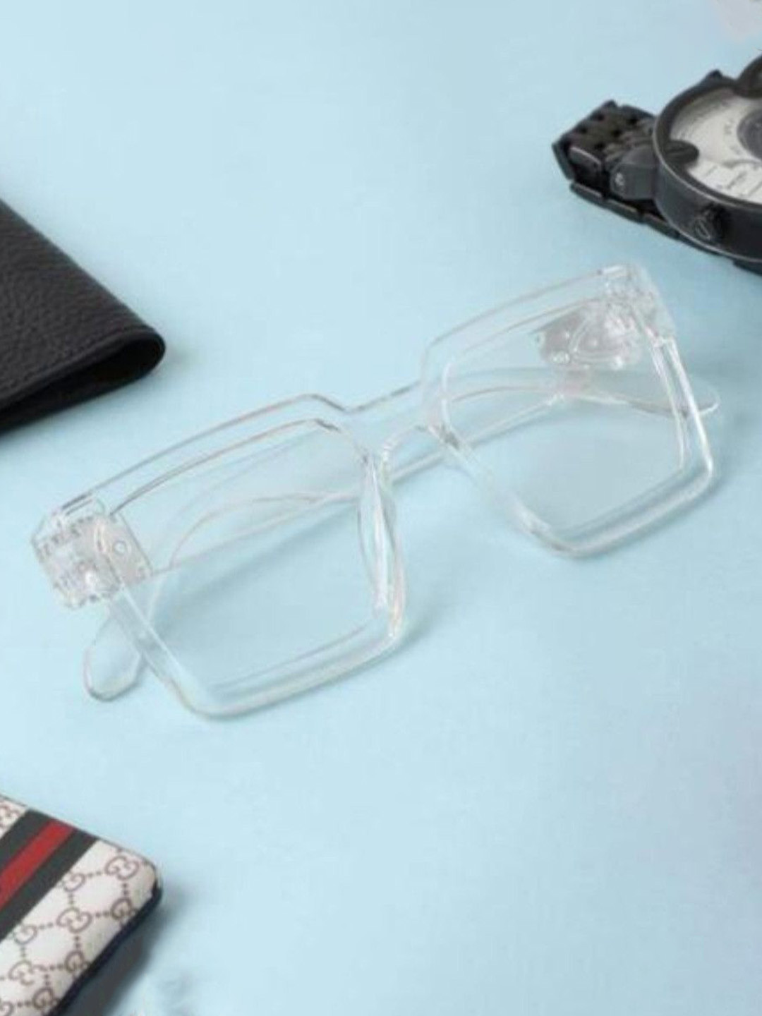 Eyedens Unisex Square with UV Protected Sunglasses TP_B-SHAH_(001)-Clear