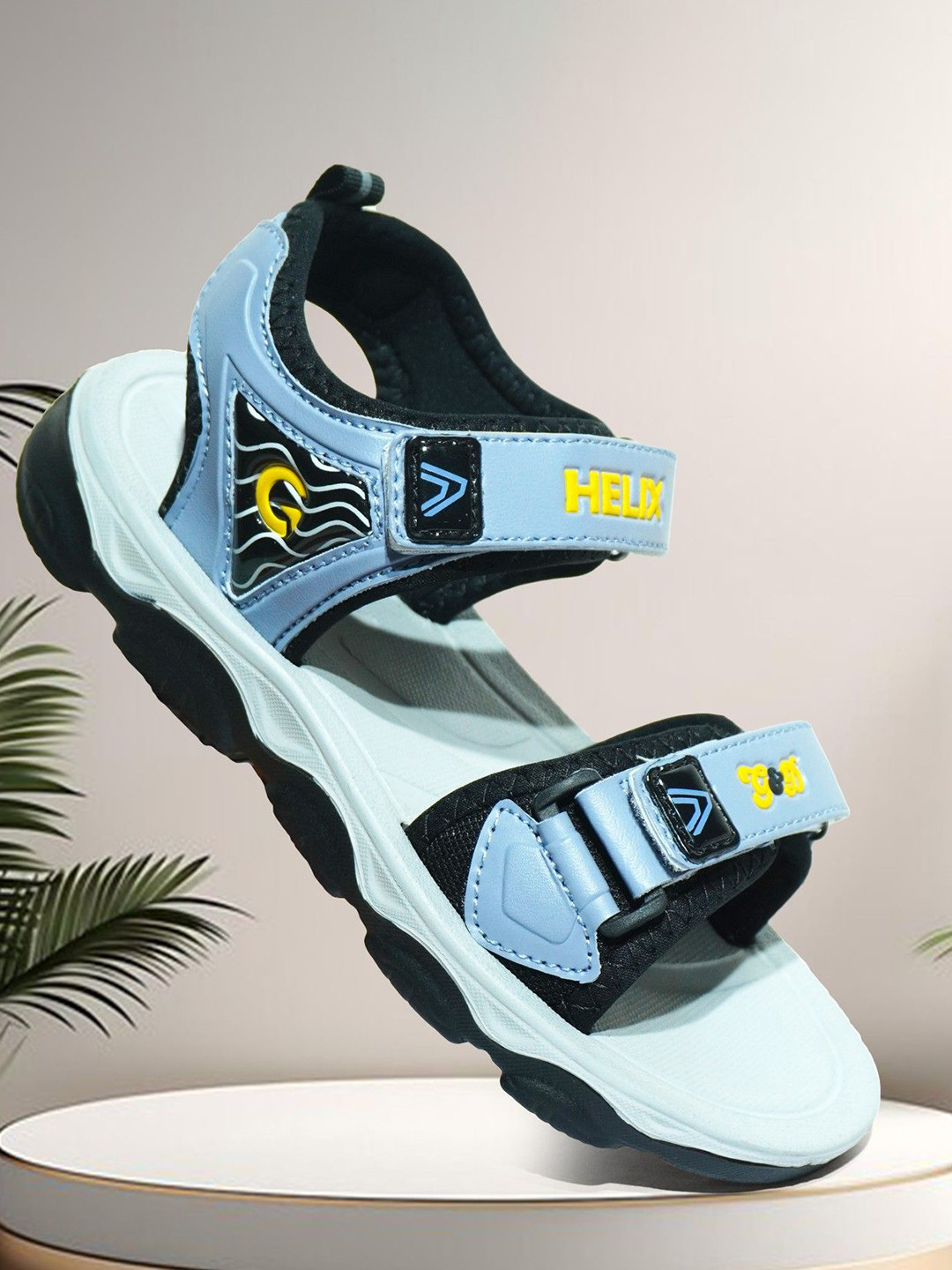 G&D Helix Kids Printed Velcro Sports Sandals