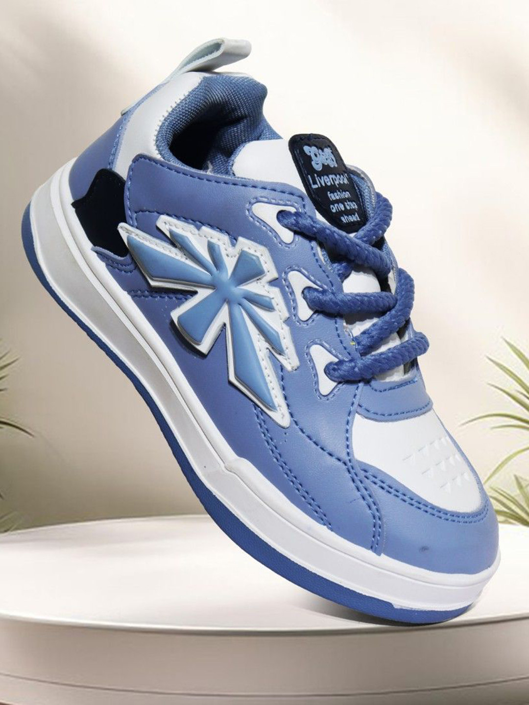 G&D Liverpool Kids Lace-Ups Round Toe Sneakers