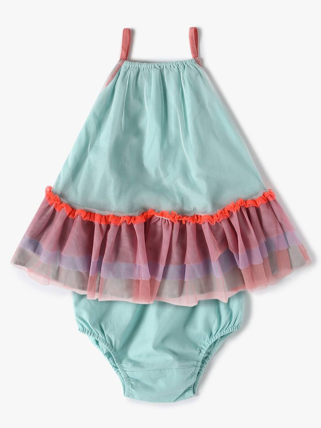 GAP Girls Colourblock Midi Tiered Dress