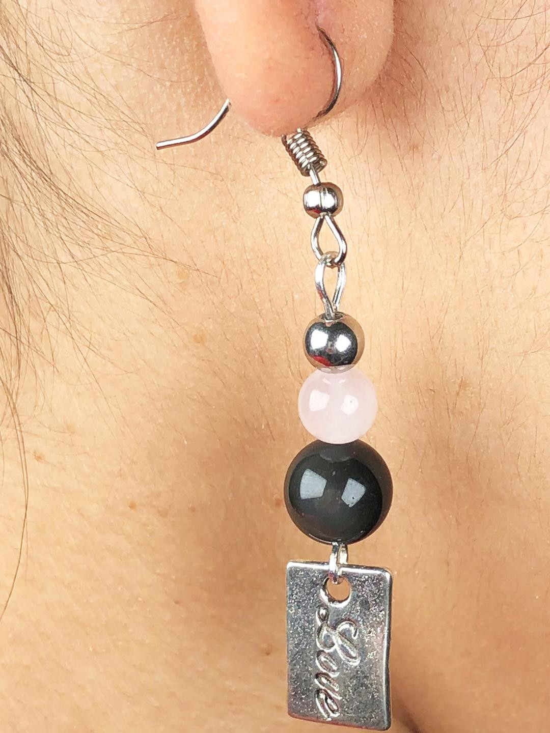 100 % Natural Gemstone Rose Quartz Obsidian