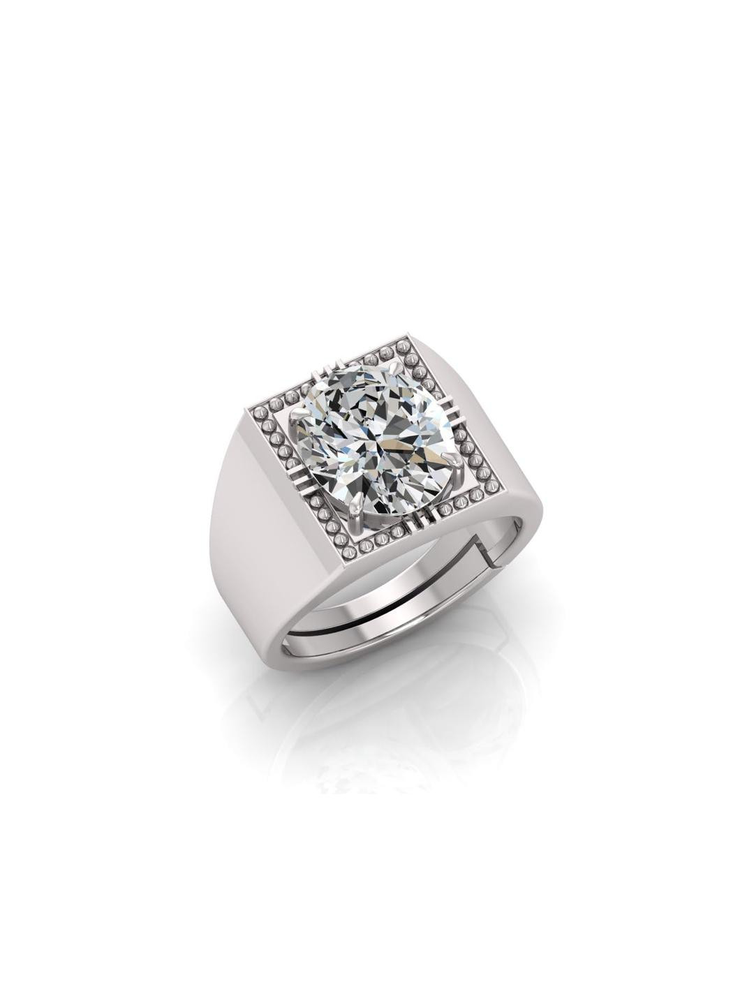 7.25 Ratti Zircon Stone Certified Gemstone Silver Plated |With Lab Certificate