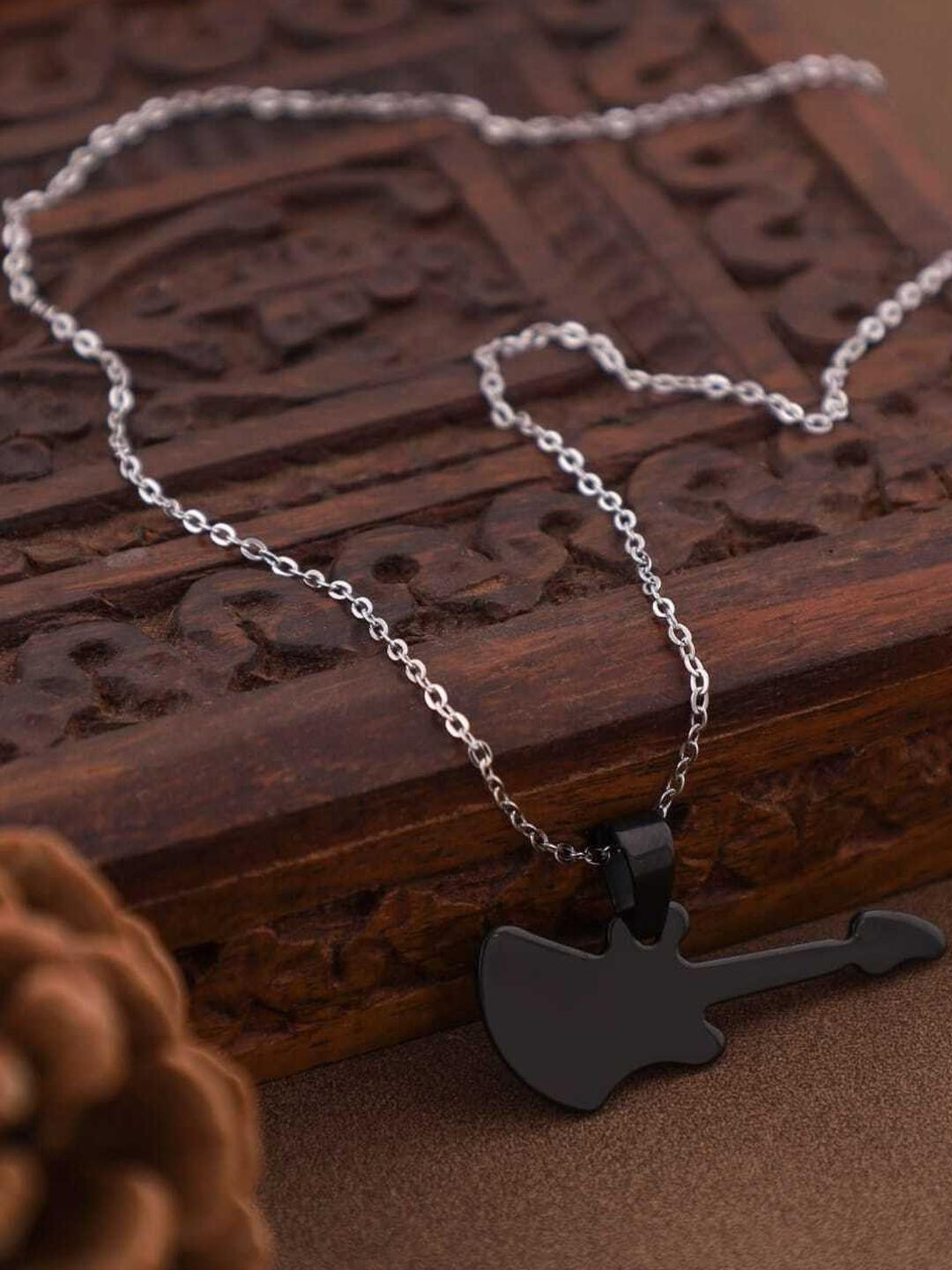 LAKSH Men Black Pendant