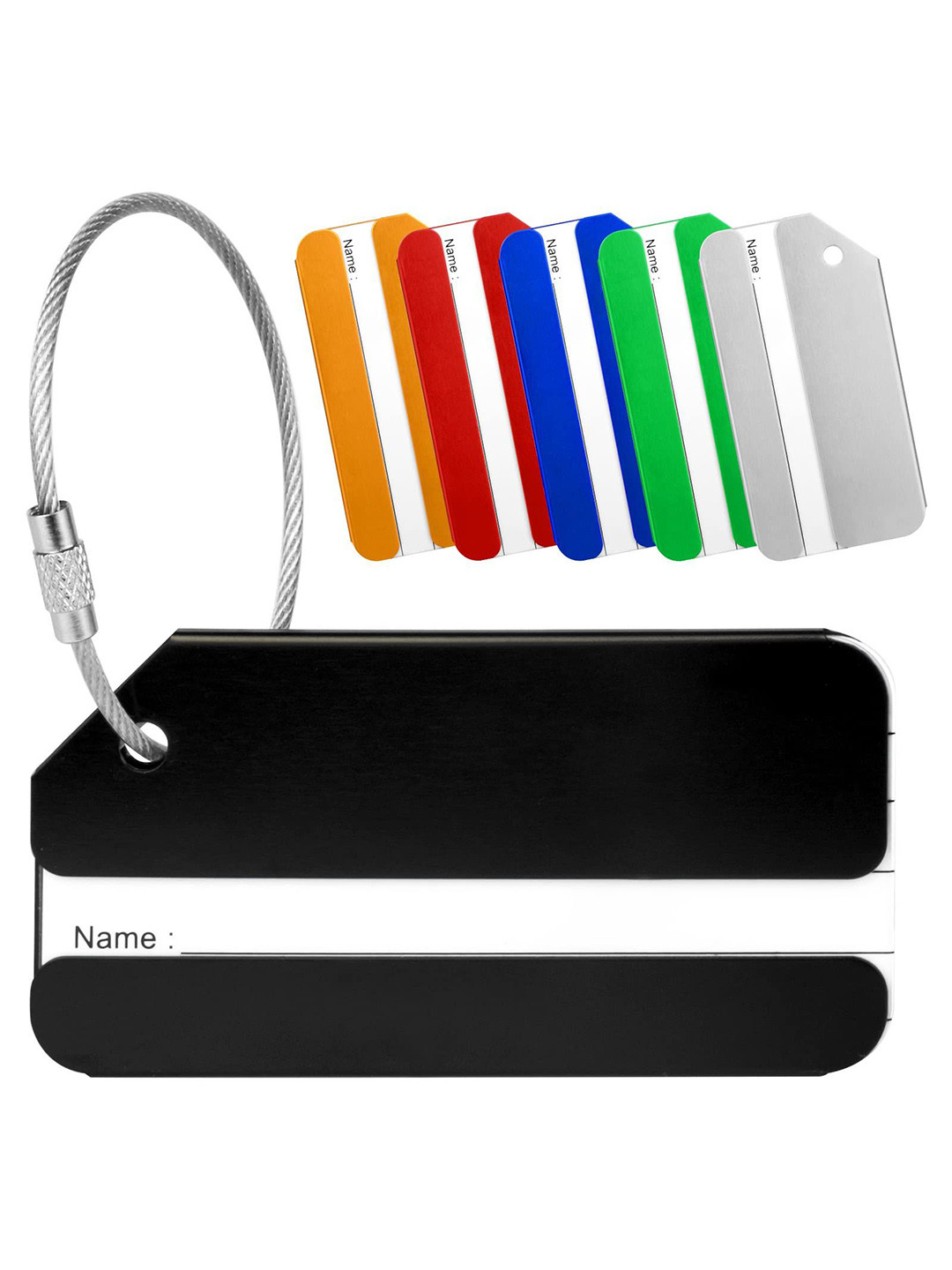 Gustave 6 Pieces Scratch Resistant Aluminium ID Labels Luggage Tag