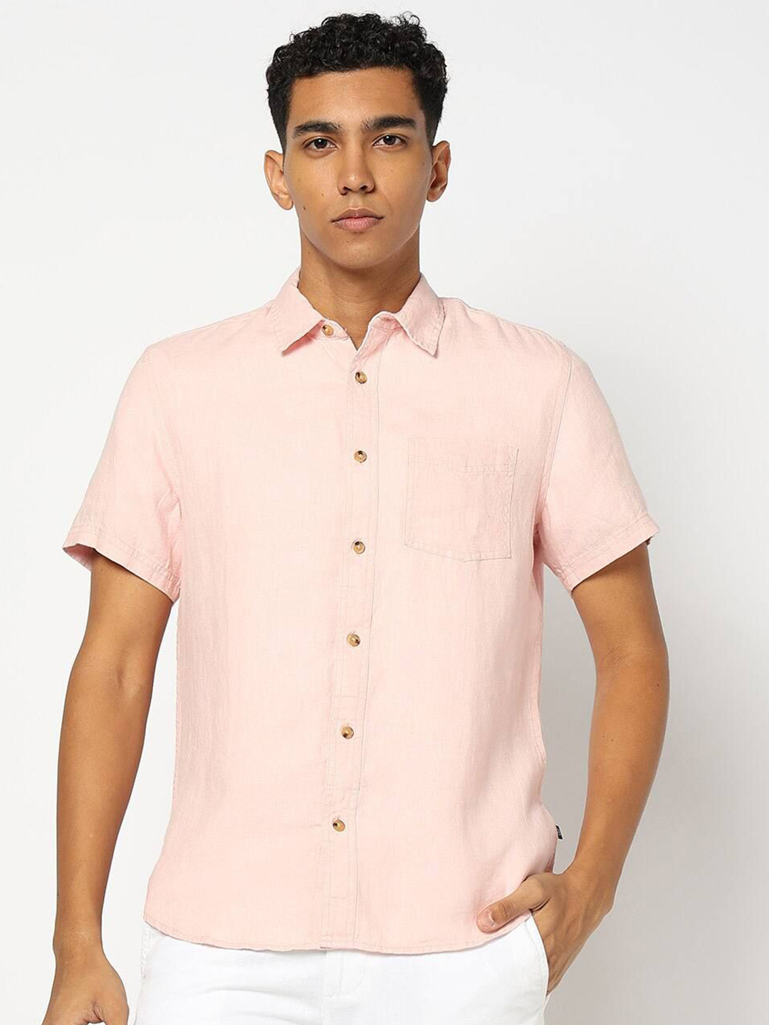 GAP Linen Slim Fit Shirt with Patch Pocket