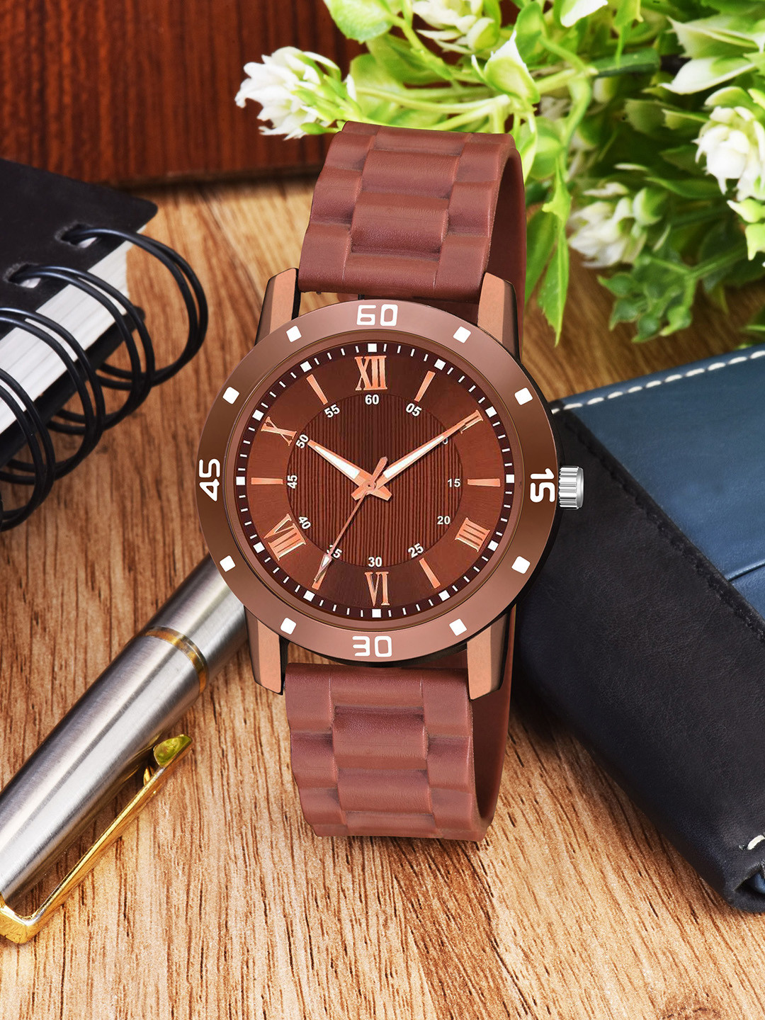 CSAMON Men Dial & Bracelet Style Straps Analogue Watch Aeviyo BRO1016 D CD Belt