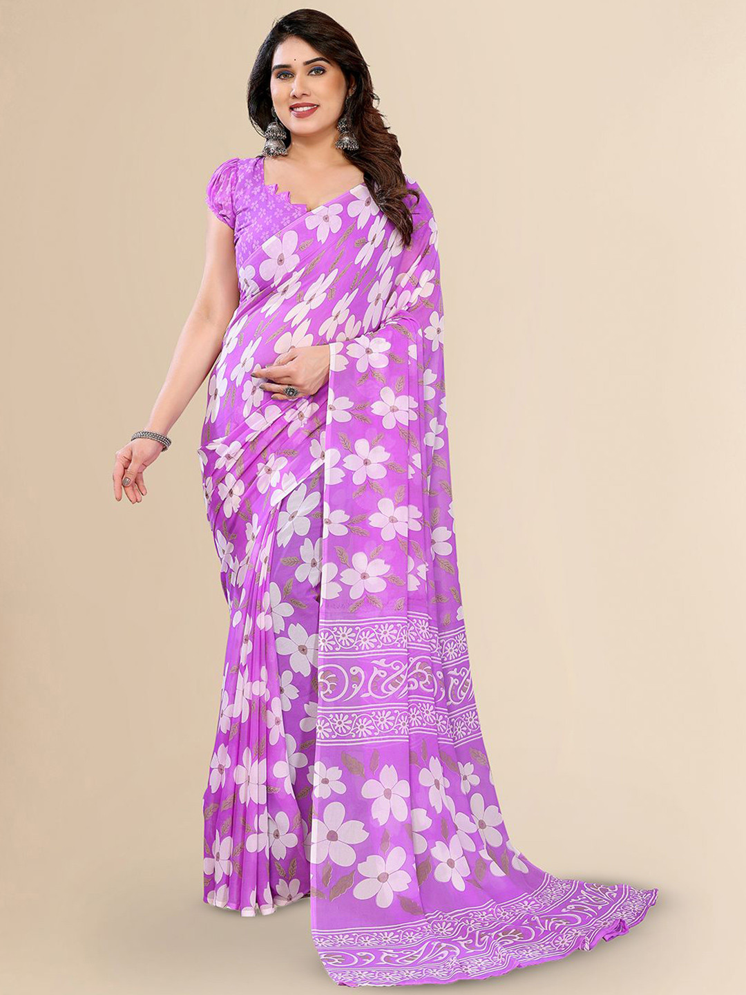 Moda Rapido Floral Floral Printed Saree