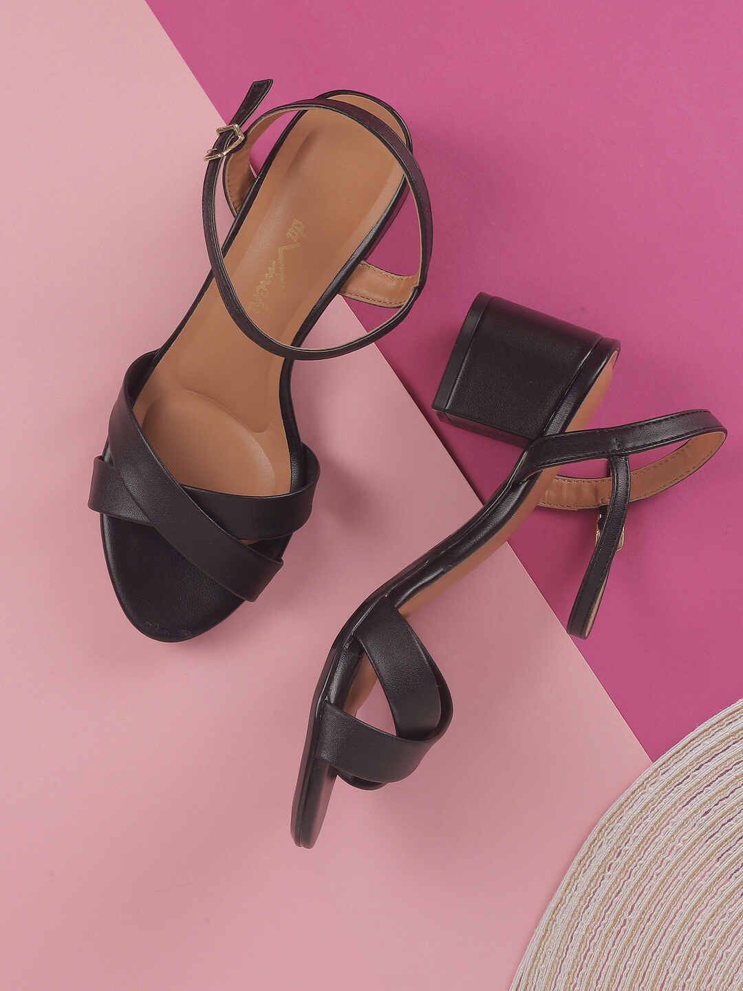 DAVINCHI Backstrap Open Toe Pumps Heels