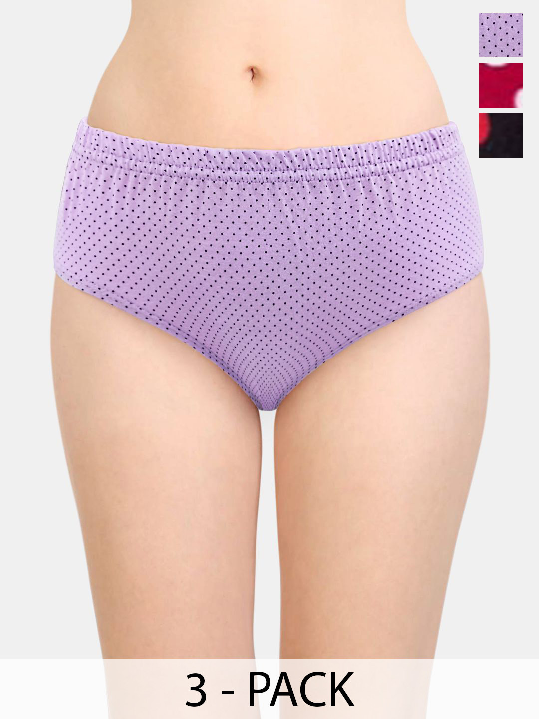 Bodycare Pack Of 3 Assorted Hipster Briefs 1702