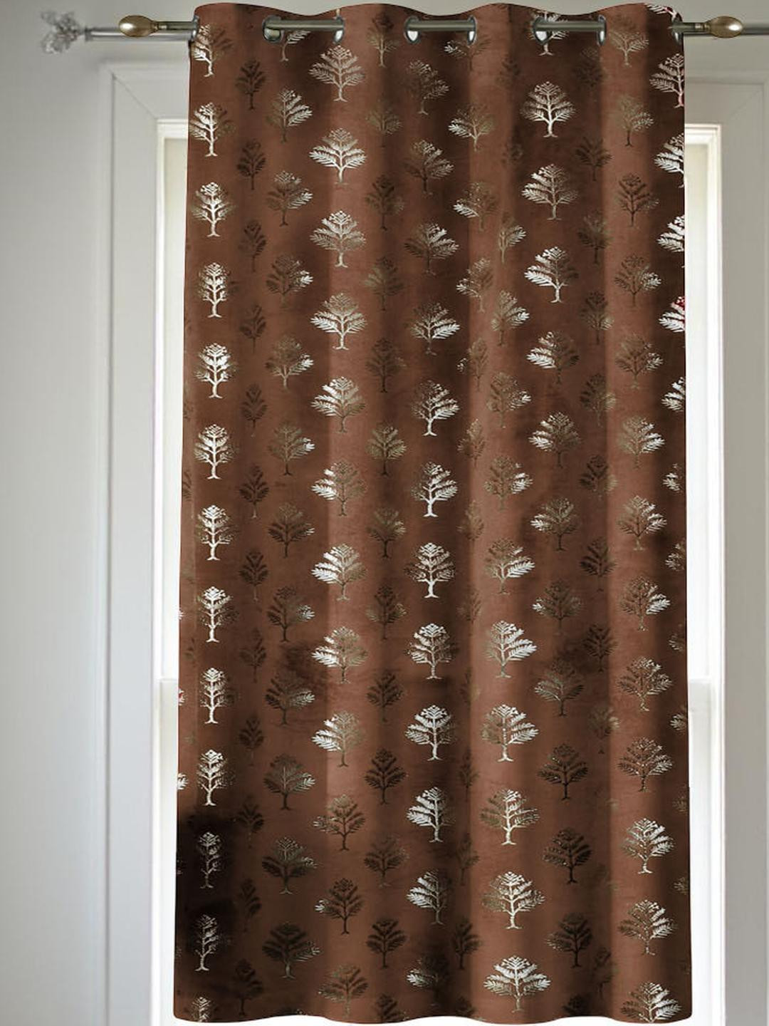 IVAZA Unisex Coffee Brown Curtains and Sheers