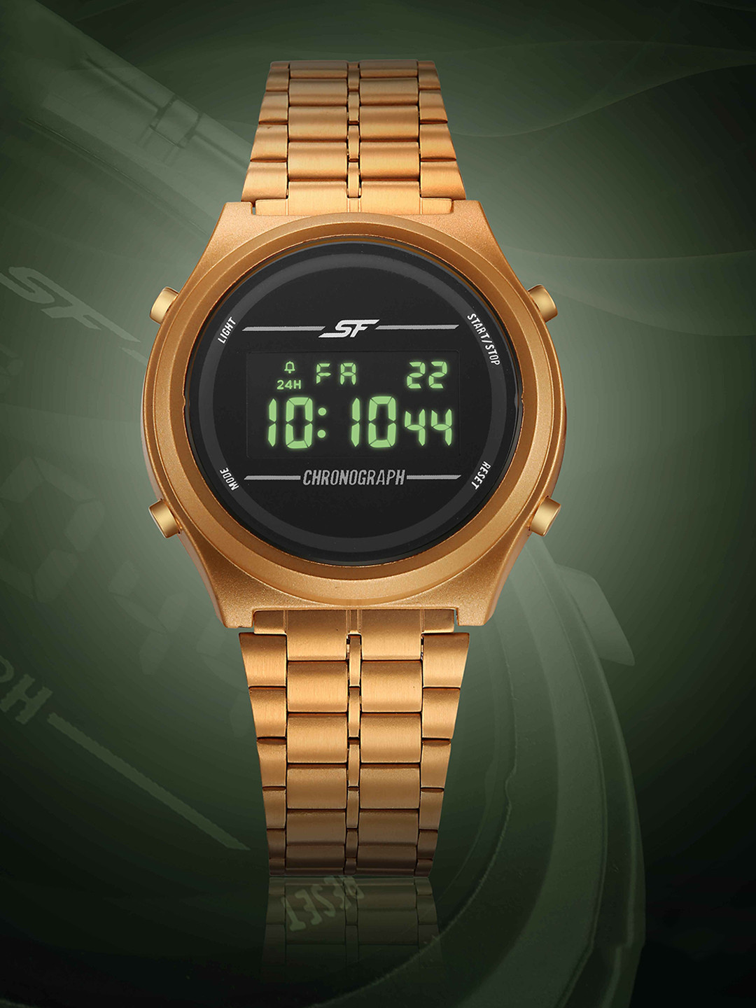 Sonata SF Cirqle Quartz Round Dial Men's Digital Watch - 77162PM04W