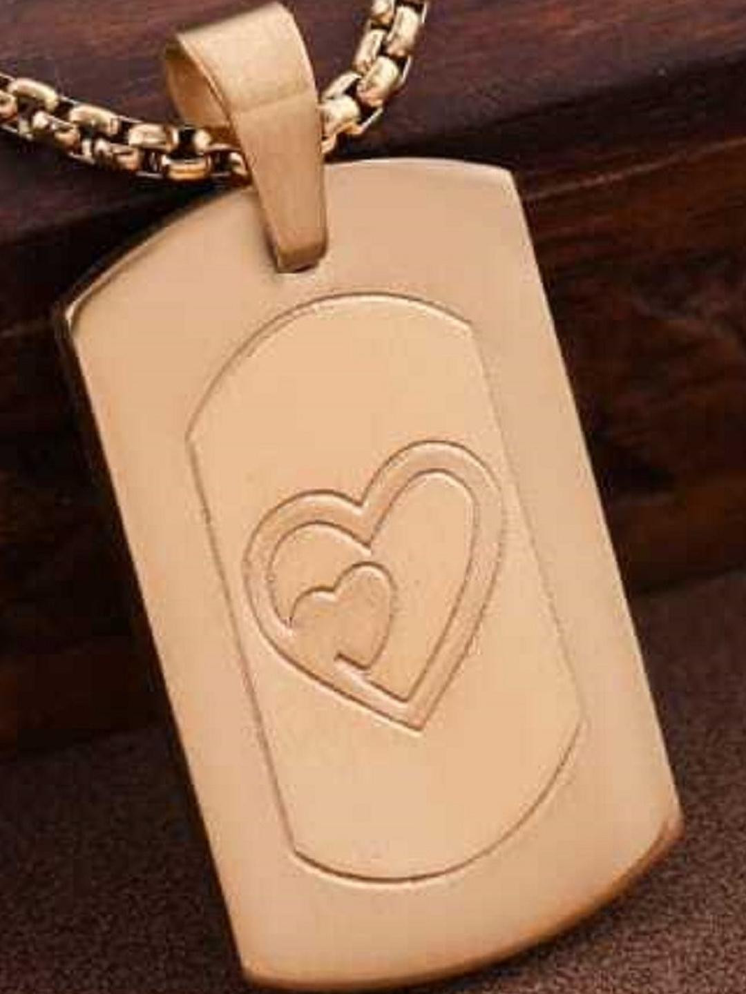 LAKSH Copper-Plated Rectangular Pendants