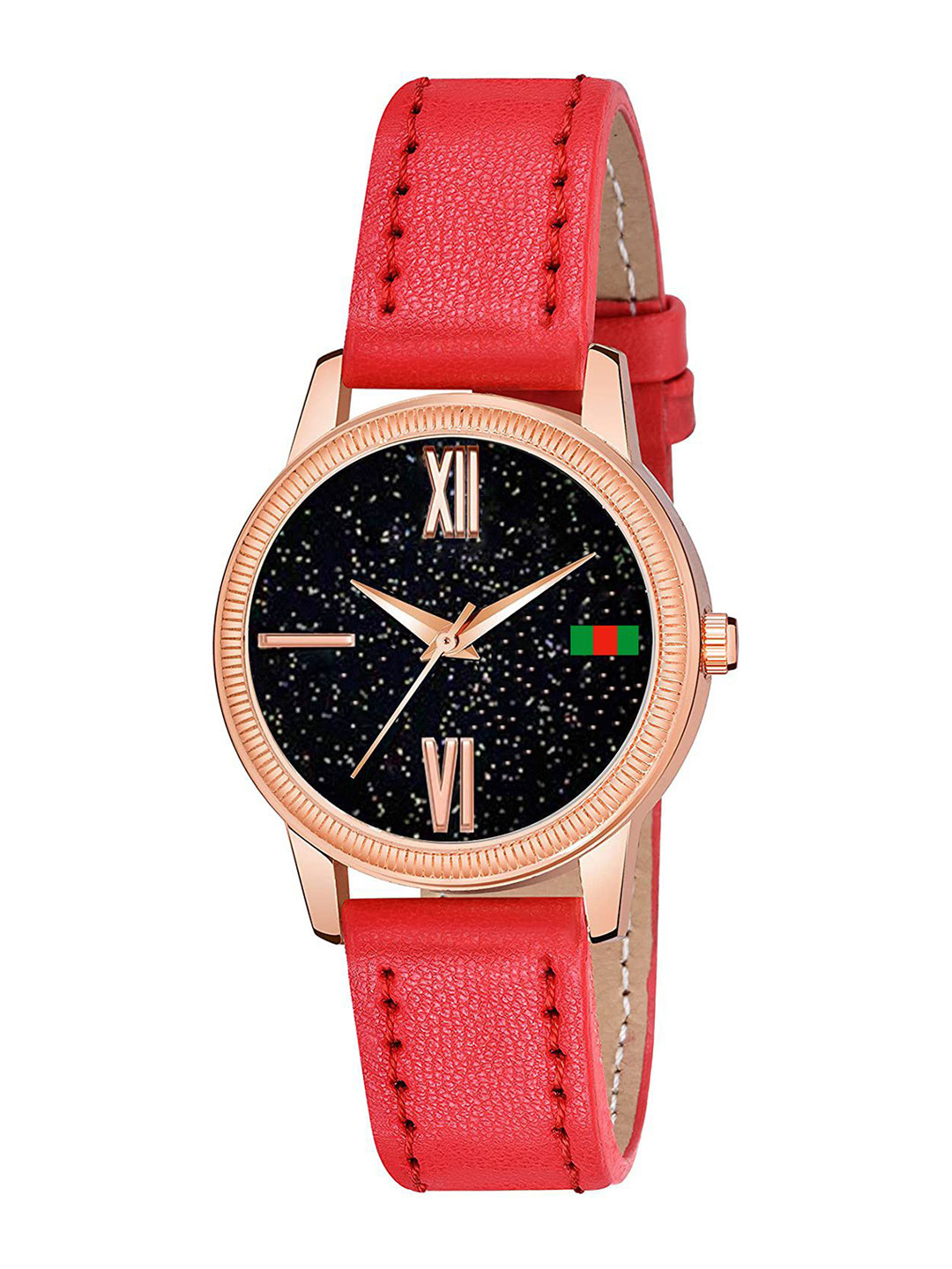 CSAMON Women Analogue Watch C25RG Roman Red Leather