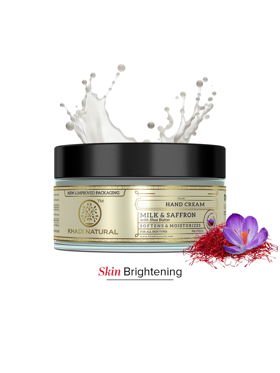 Khadi Natural Milk Saffron Hand Cream For Moisture Lock - 50 g