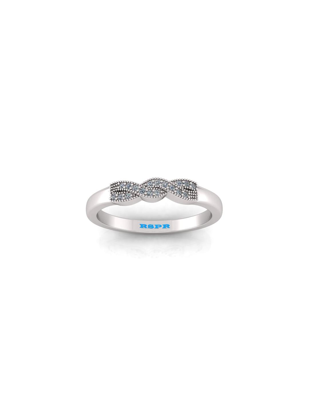 Love Collection Silver Cubic Zirconias Adjustable Ring For Women And Girls Valentine