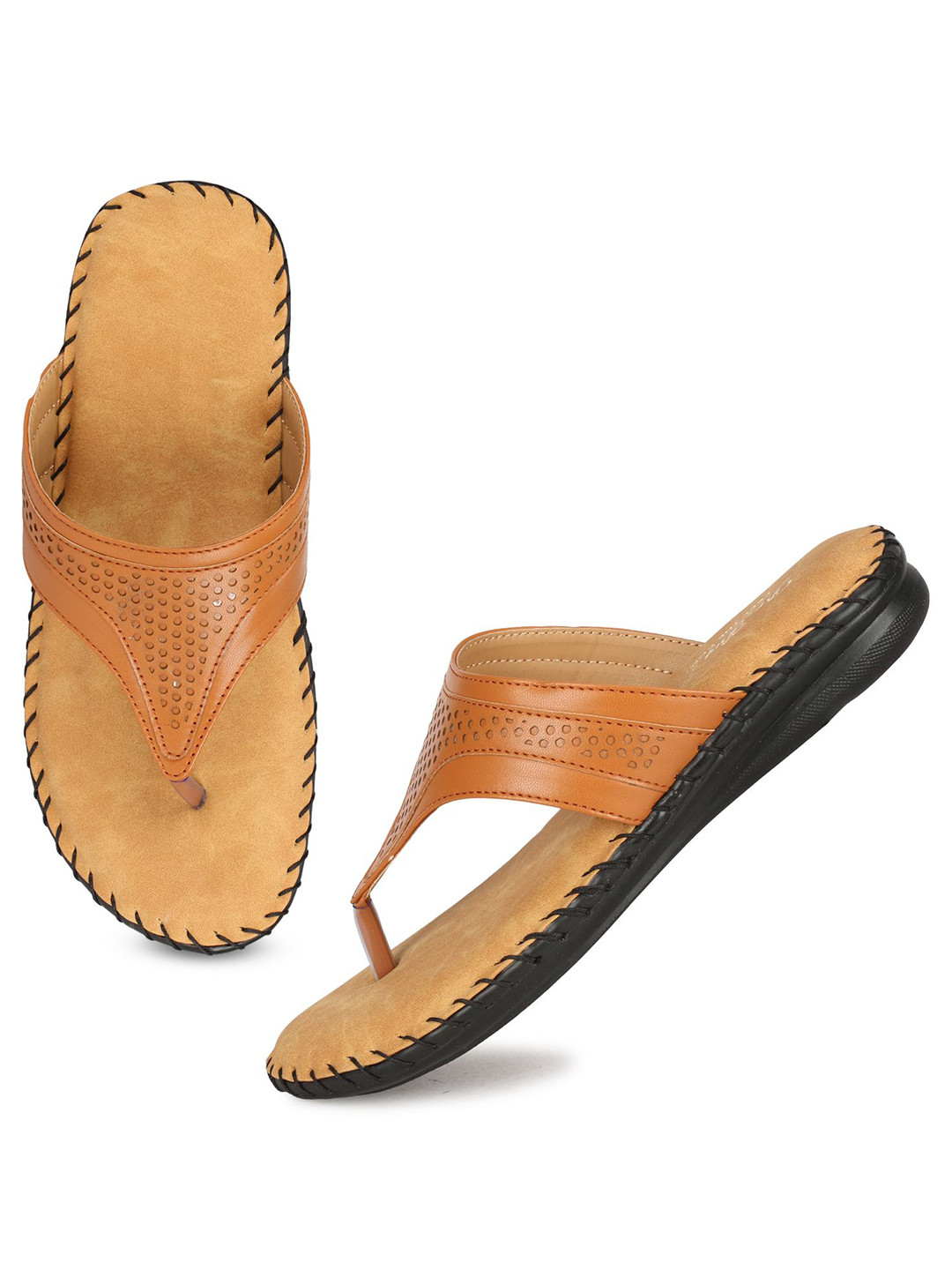 BIG BIRD FOOTWEAR Women Slip-On T-Strap Flats