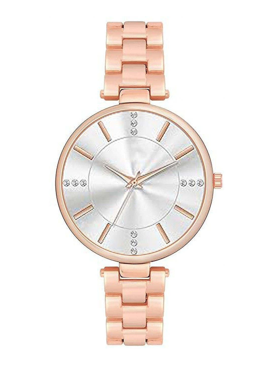 CSAMON Women Embellished Dial & Straps Bracelet Style Watch C38 Rg White D_F