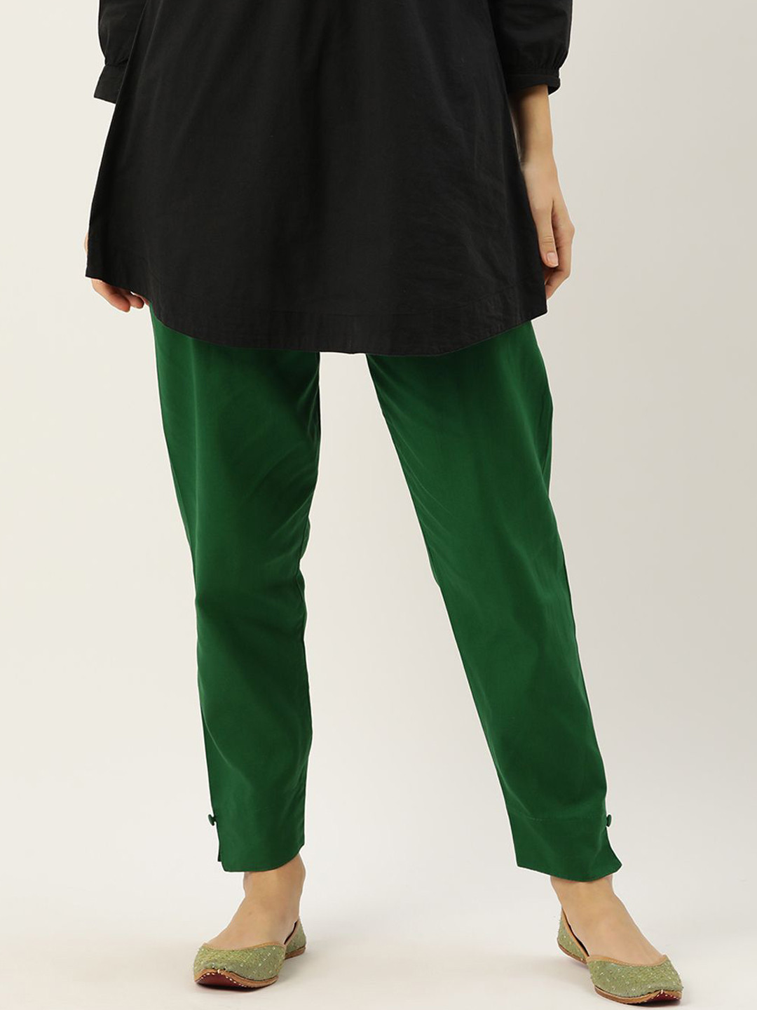 Ms.Lingies Women Plus Size Jhodpuri Cotton Mid-Rise Slim Fit Trousers