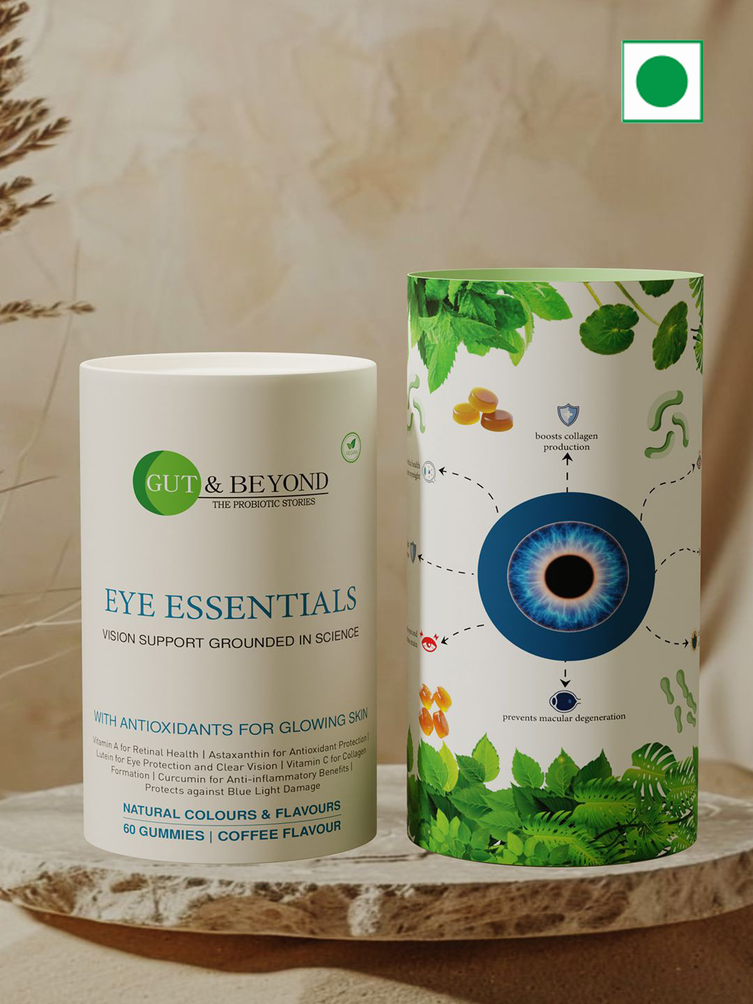 GUT & BEYOND Eye Essential Gummies - 60 Gummies - Coffee Flavor